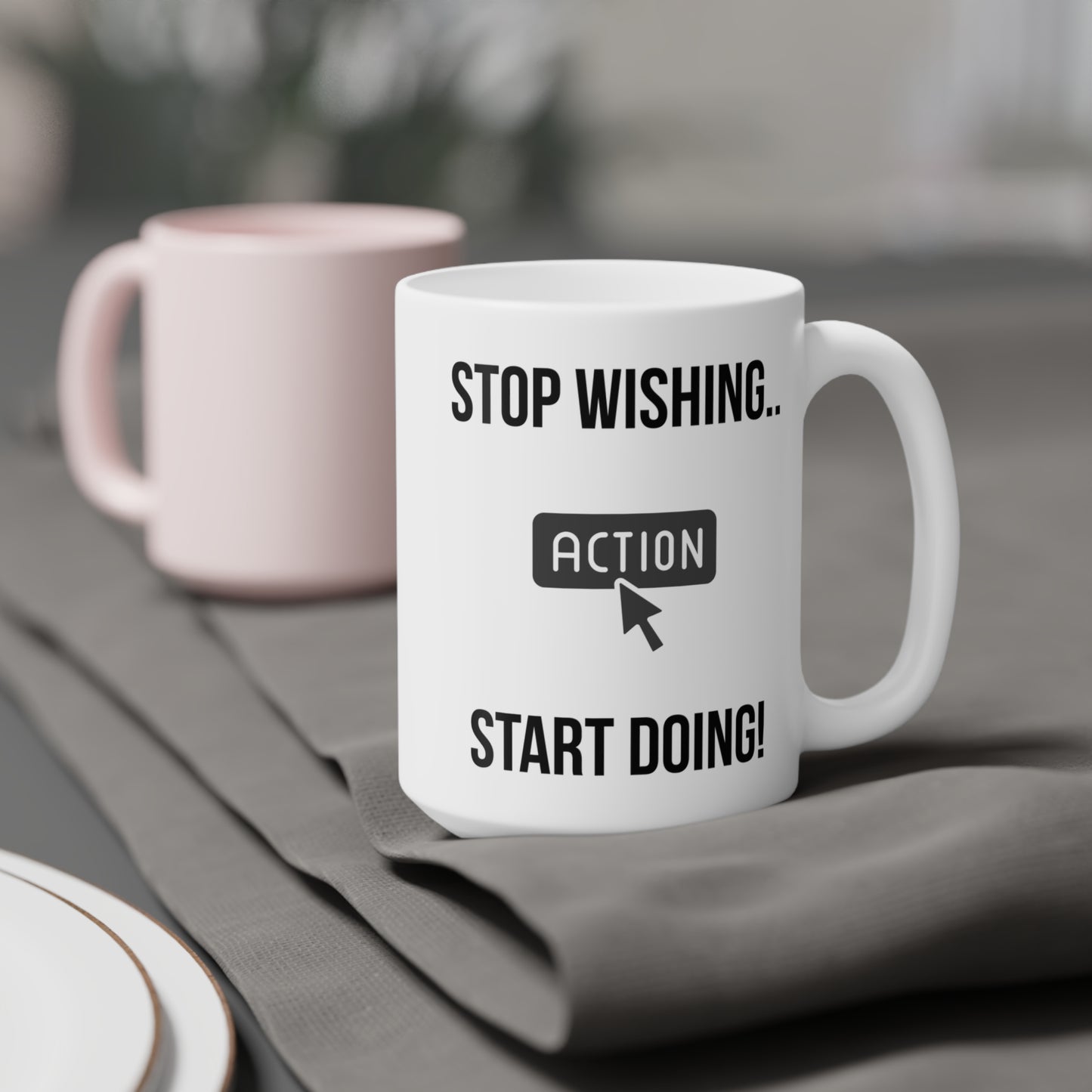 Stop Wishing Start Doing (4) - White Motivation Mug (CAD)