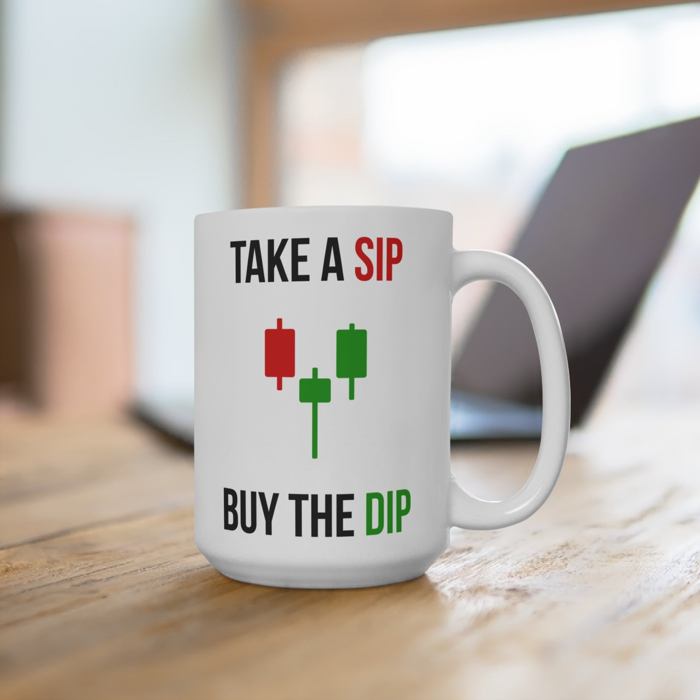 Take a Sip, Buy The Dip (3) - White Trading Mug (CAD)