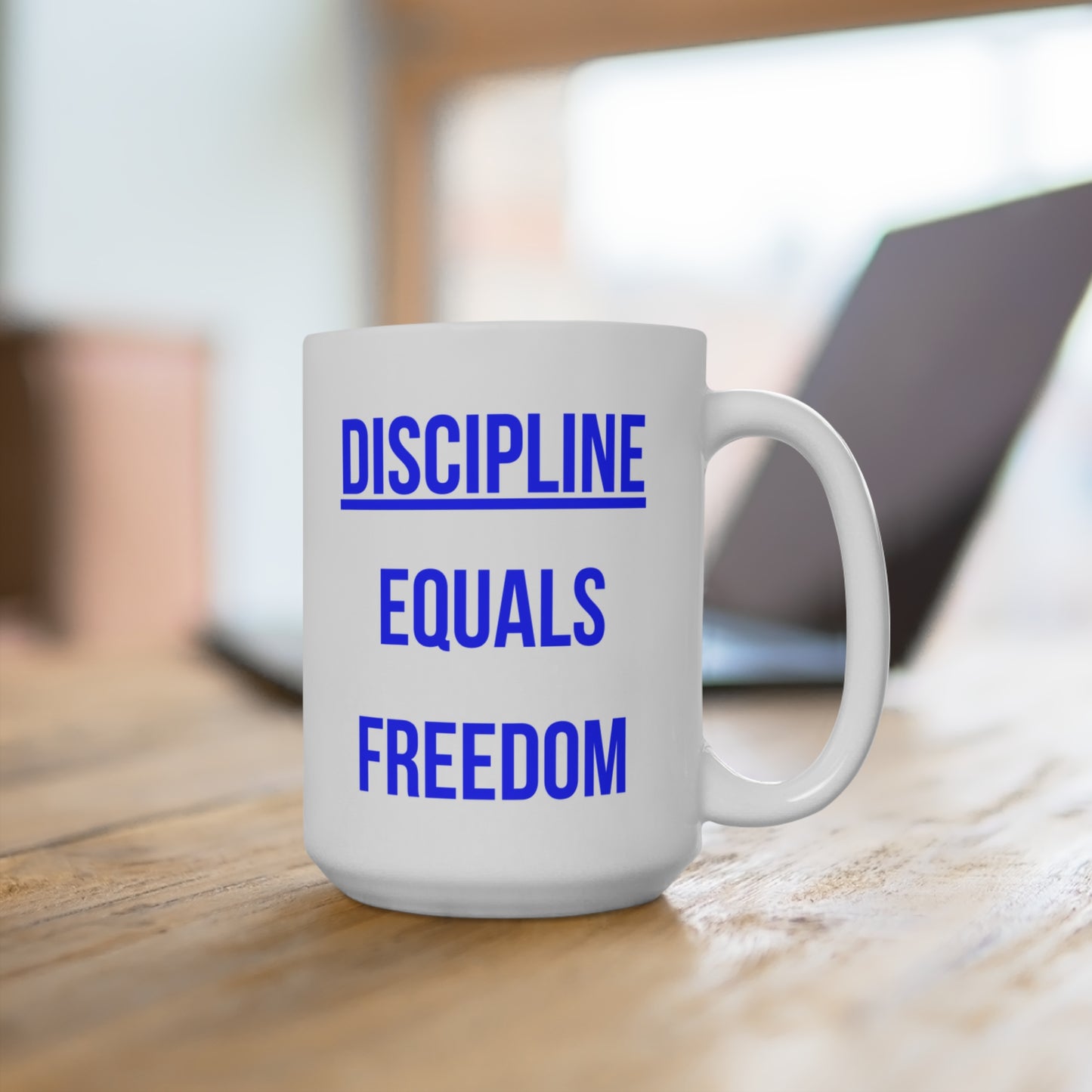Discipline Equals Freedom (2) - White Motivation Mug (CAD)