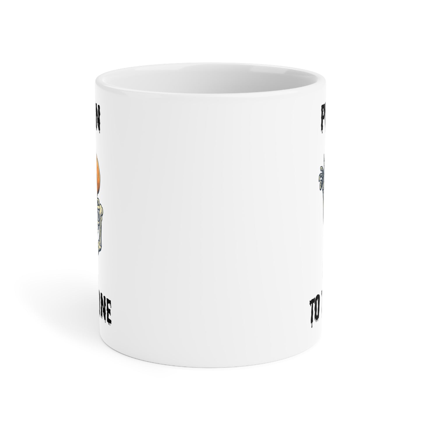 Pumpkin to the bone (1) - White Halloween Mug (CAD)