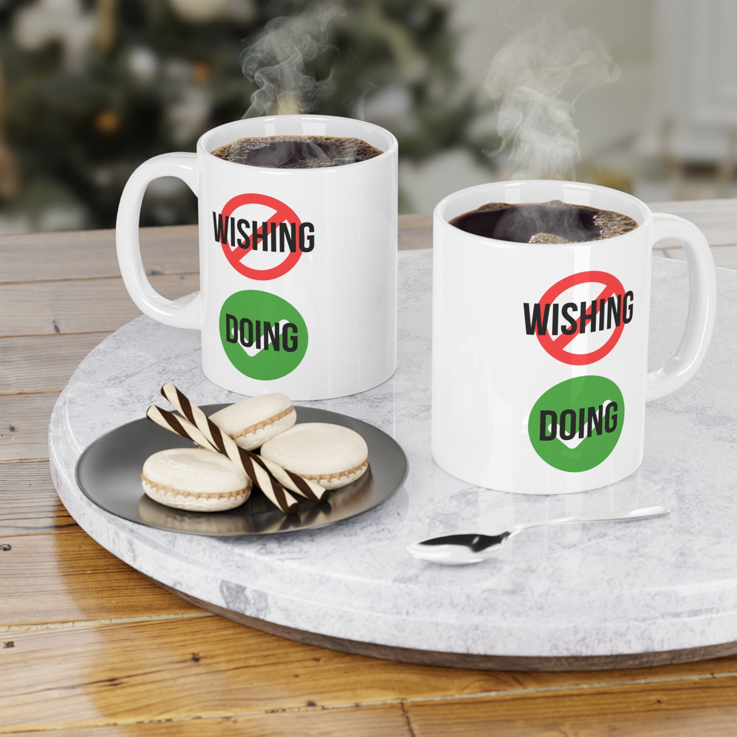 Stop Wishing Start Doing (6) - White Motivation Mug (CAD)