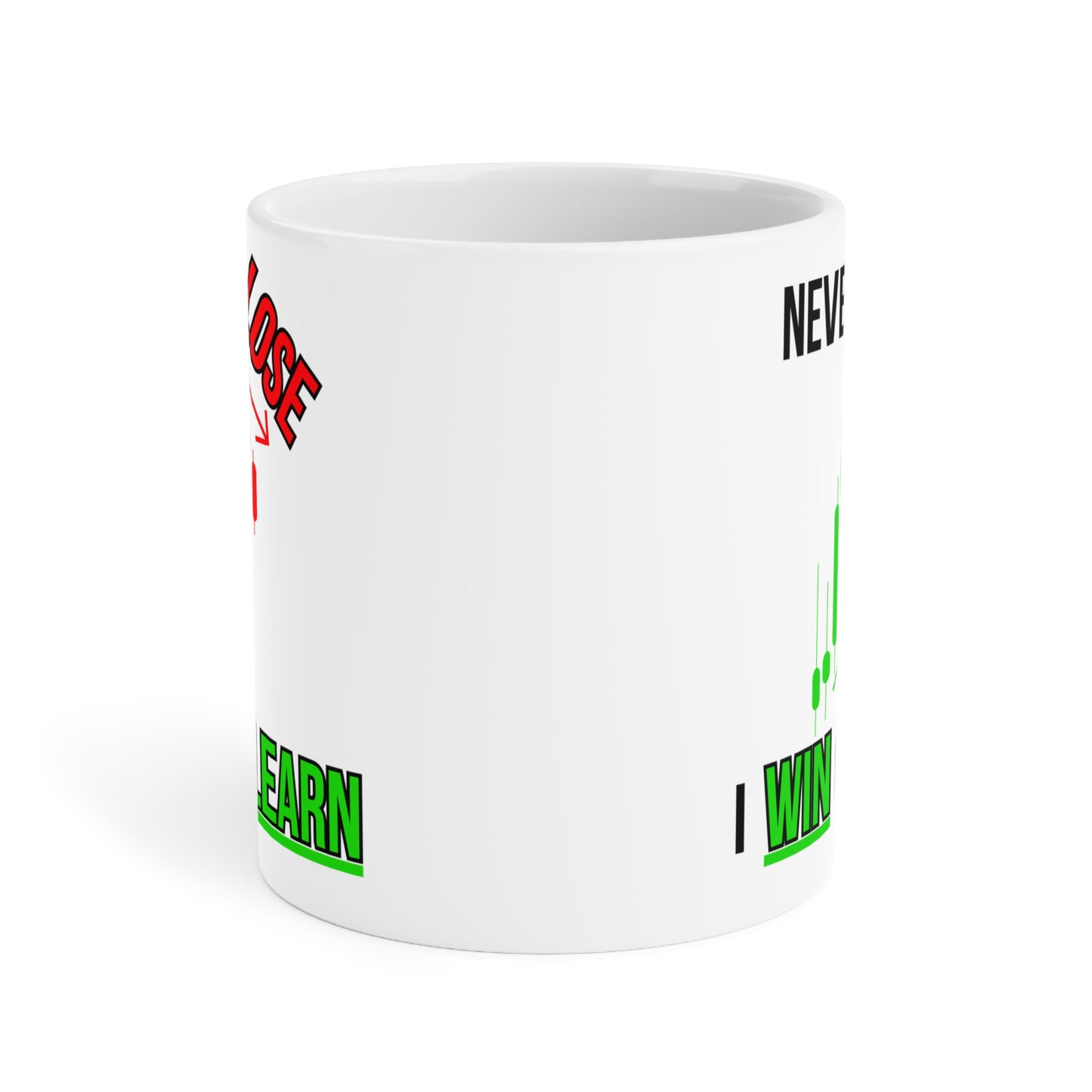Never Lose, I Win or Learn - White Trading Mug (CAD)