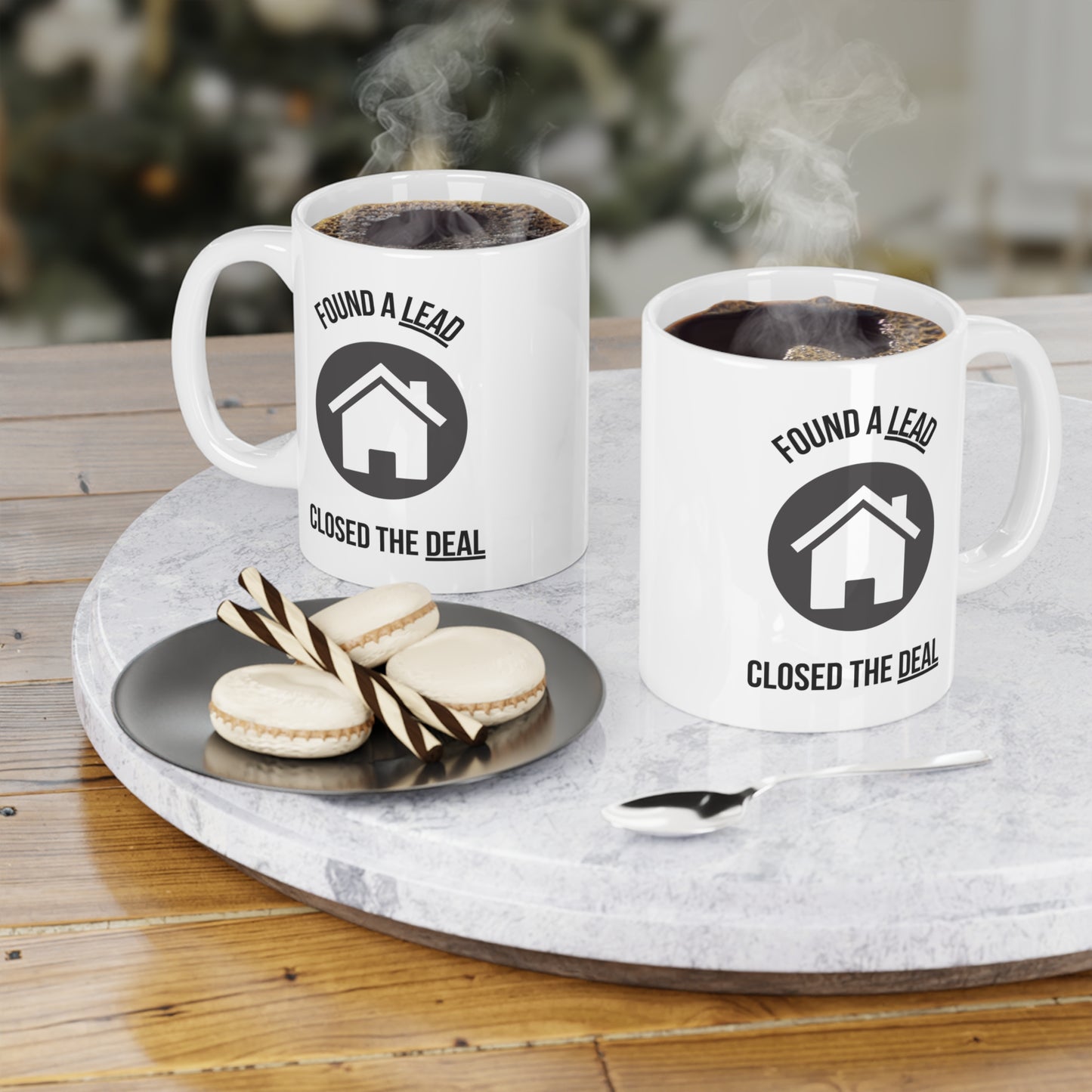 Found A Lead, Closed The Deal (3) - White Motivation Mug (CAD)