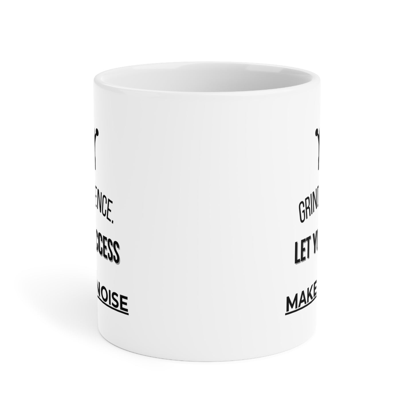 Grind Silence. Success Noise (3) - White Motivation Mug (CAD)