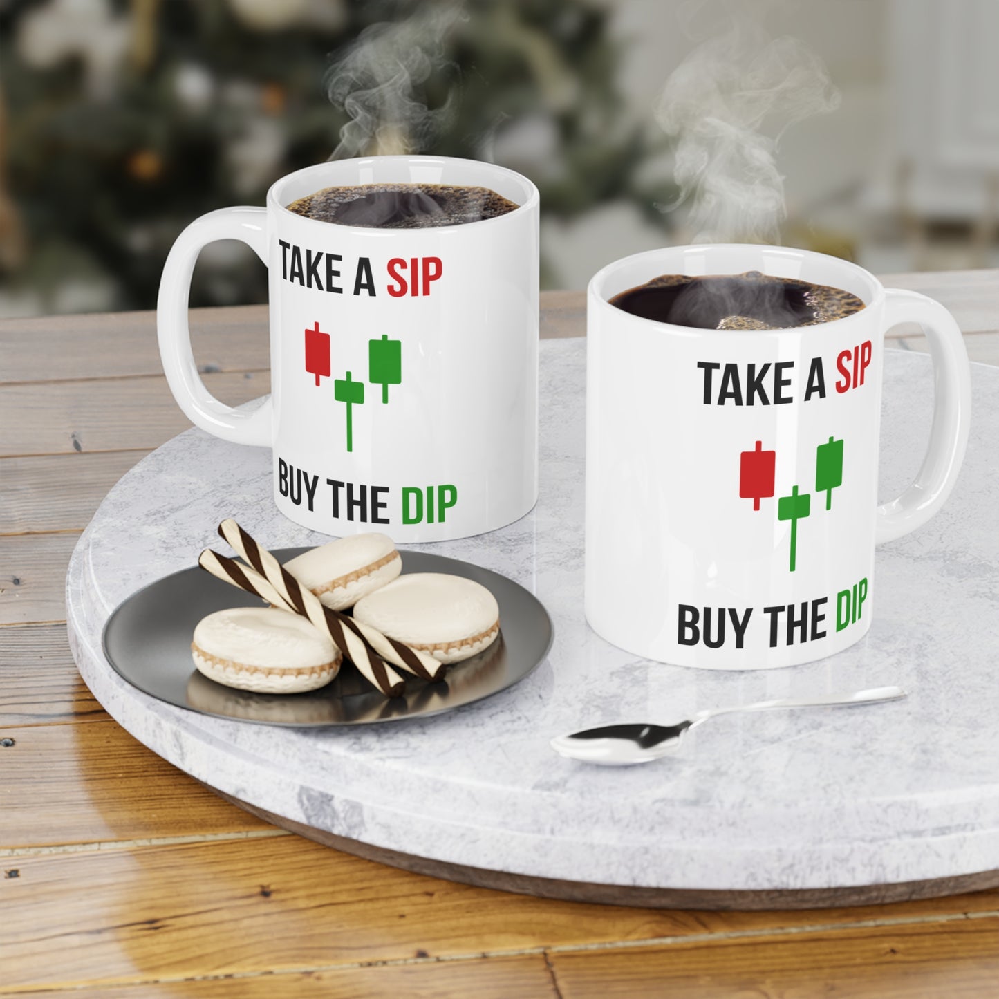 Take a Sip, Buy The Dip (3) - White Trading Mug (CAD)