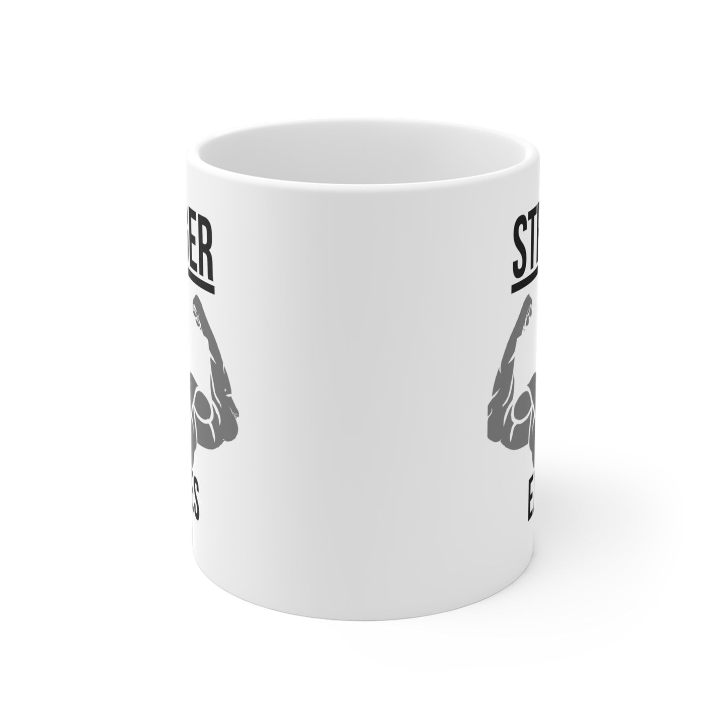 Stronger than your Excuses (3) - White Motivation Mug (CAD)
