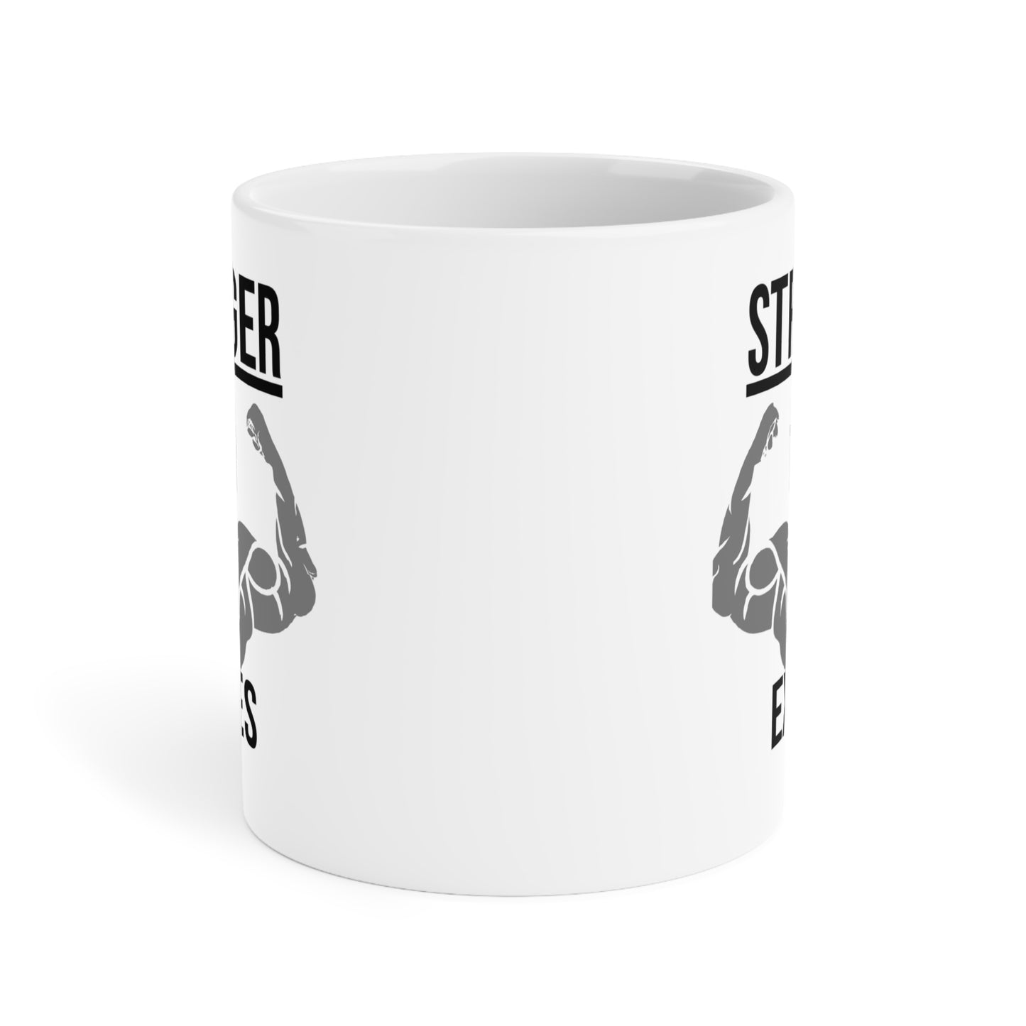 Stronger than your Excuses (3) - White Motivation Mug (CAD)