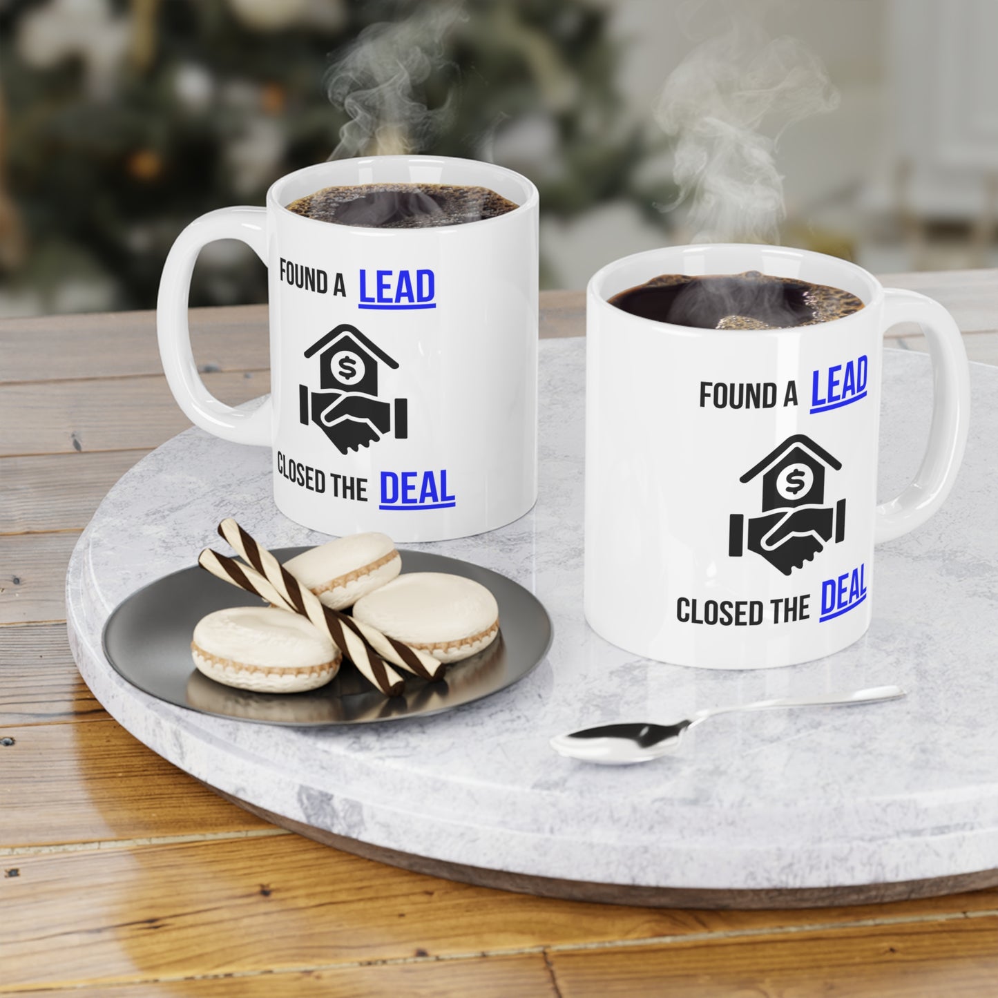 Found A Lead, Closed The Deal (4) - White Motivation Mug (CAD)