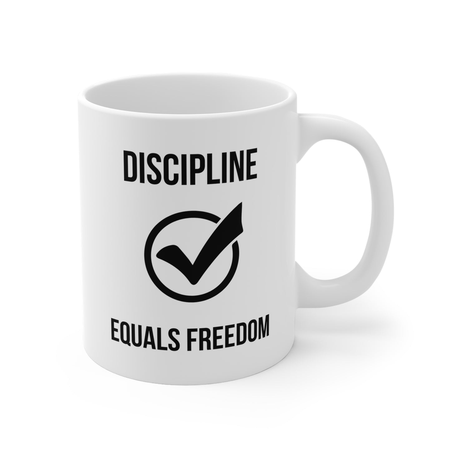Discipline Equals Freedom (5) - White Motivation Mug (CAD)