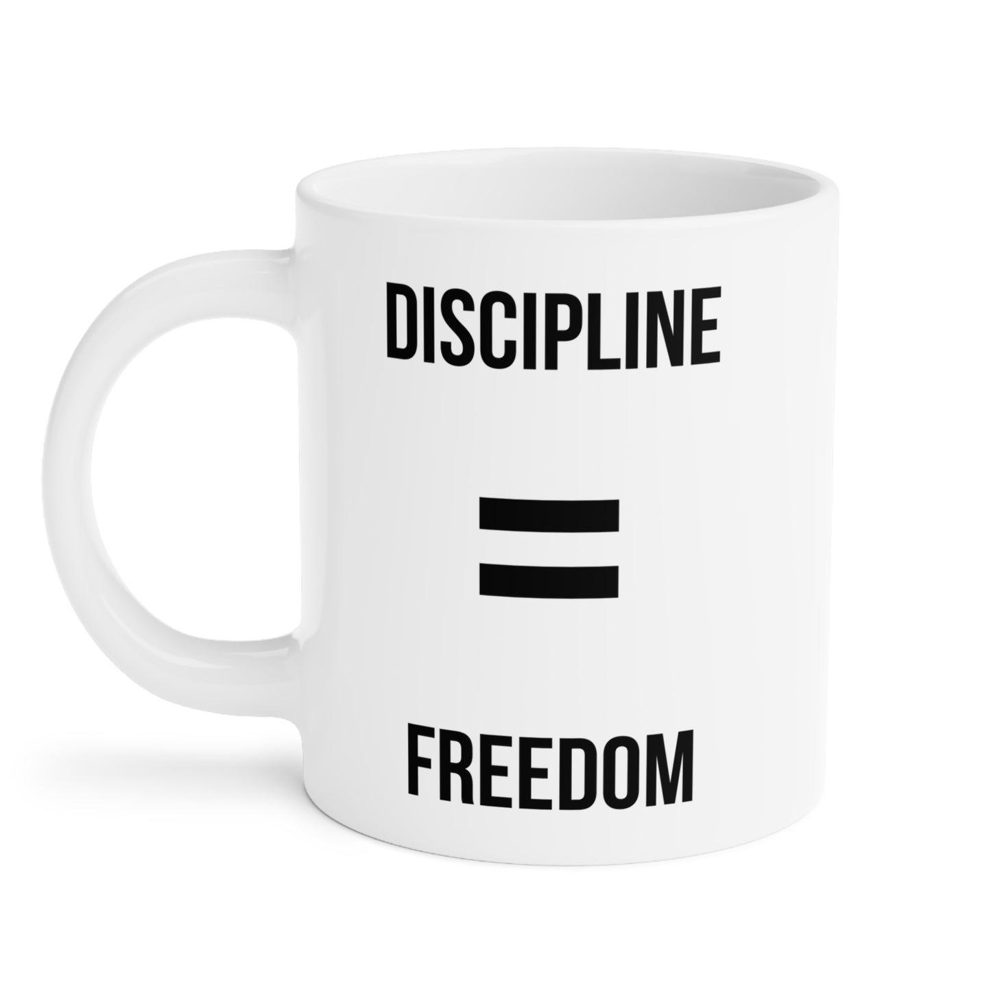 Discipline Equals Freedom (3) - White Motivation Mug (CAD)