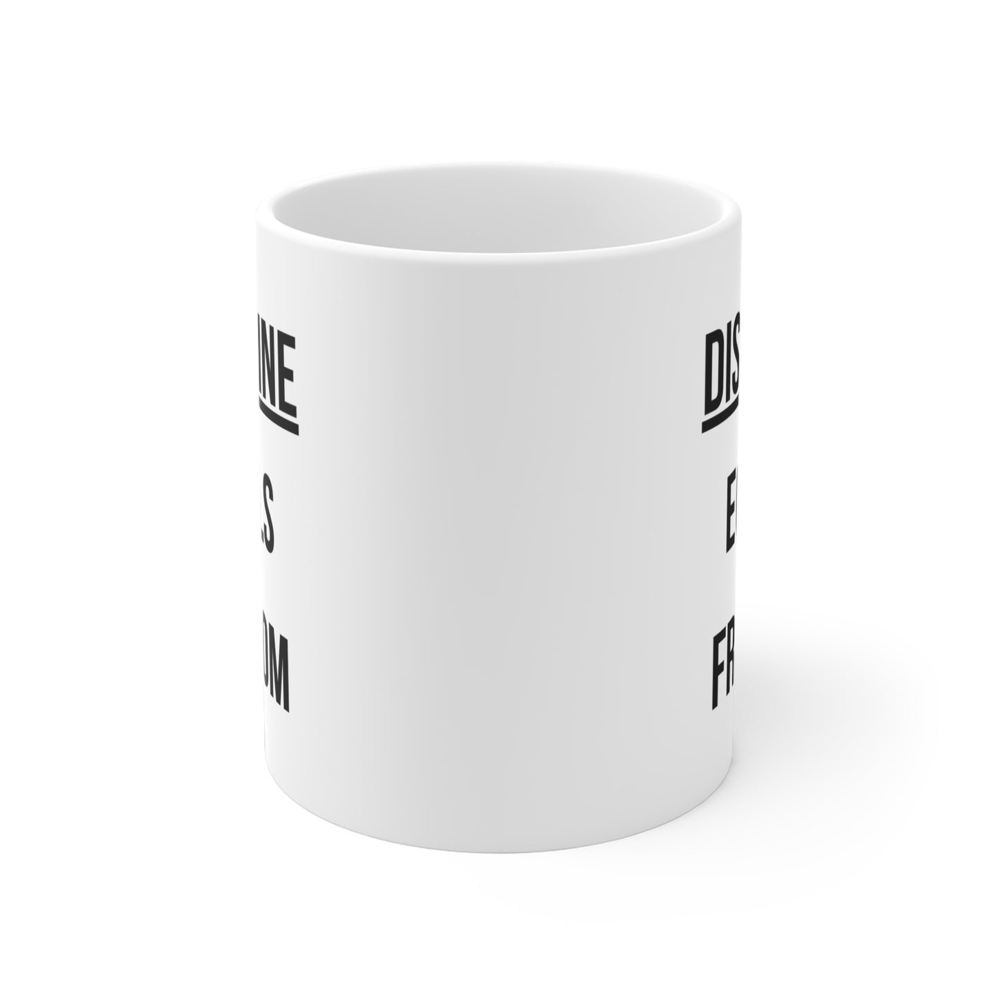 Discipline Equals Freedom (1) - White Motivation Mug (CAD)