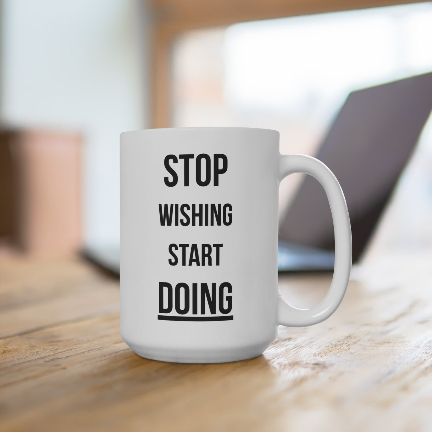 Stop Wishing Start Doing (1) - White Motivation Mug (CAD)