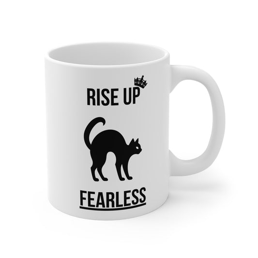 Rise up fearless (1) - White Halloween Mug (CAD)