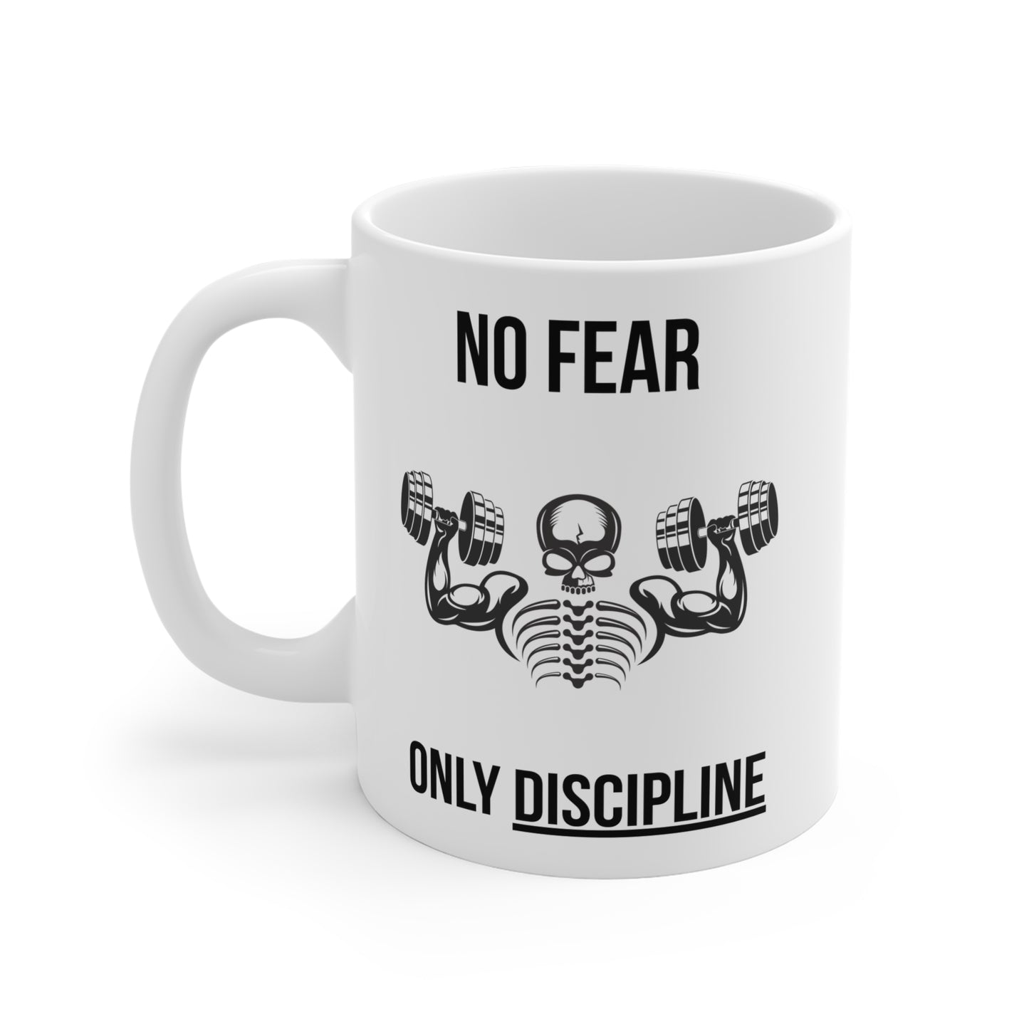 No fear, only discipline - White Halloween Mug (CAD)