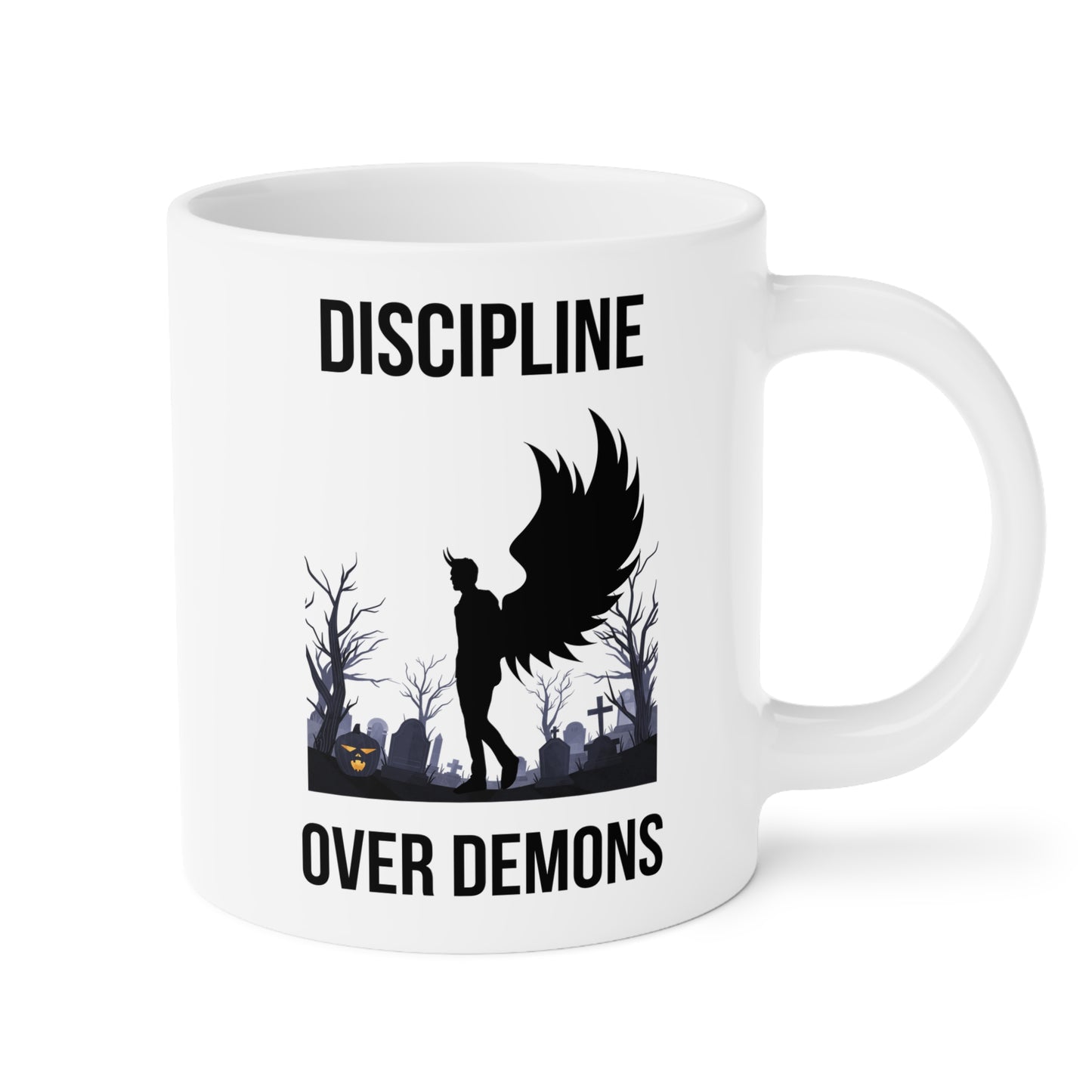 Discipline over demons (1) - White Halloween Mug (CAD)