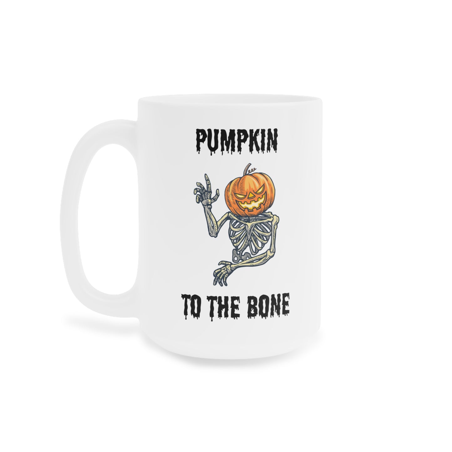Pumpkin to the bone (1) - White Halloween Mug (CAD)