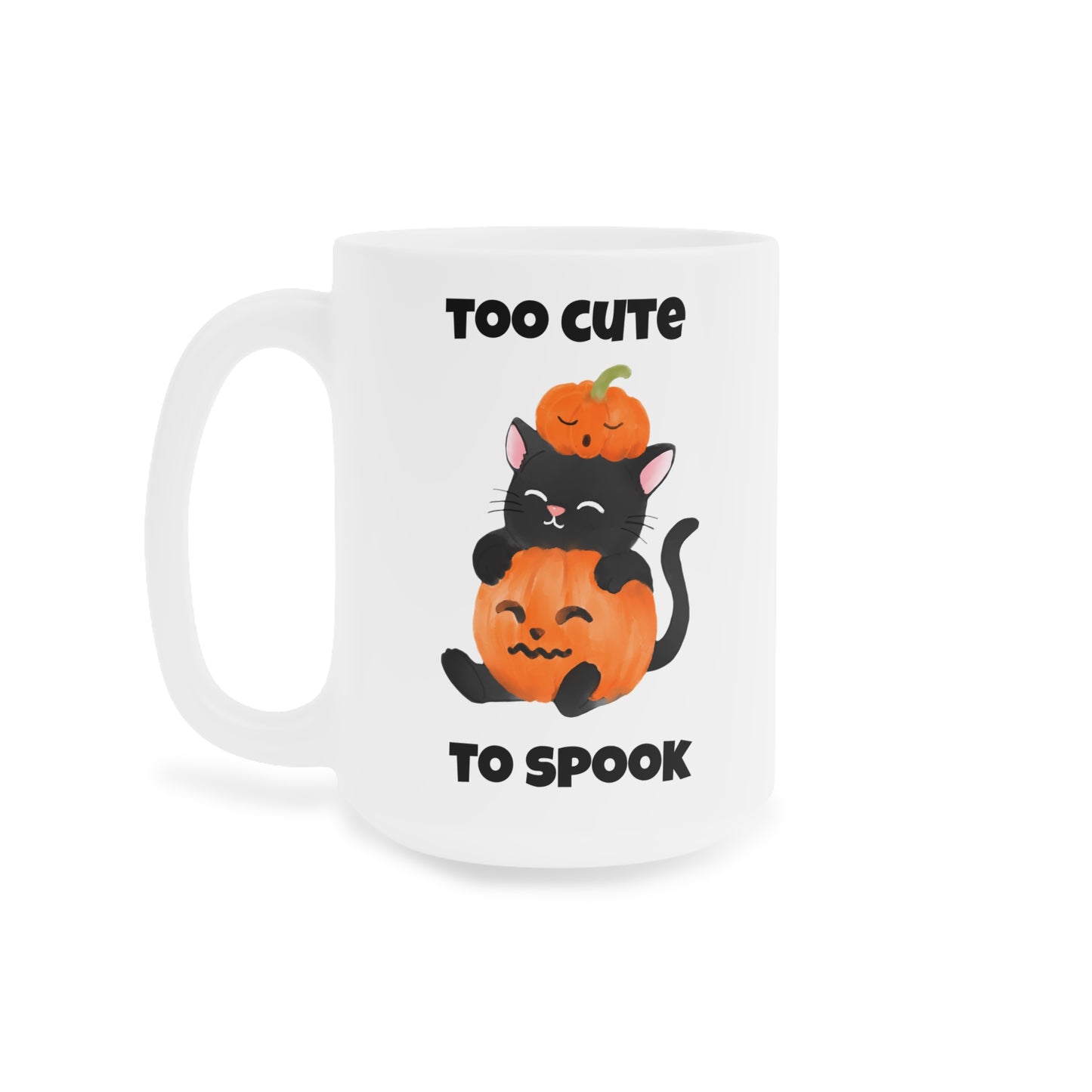 Too cute to spook (1) - White Halloween Mug (CAD)