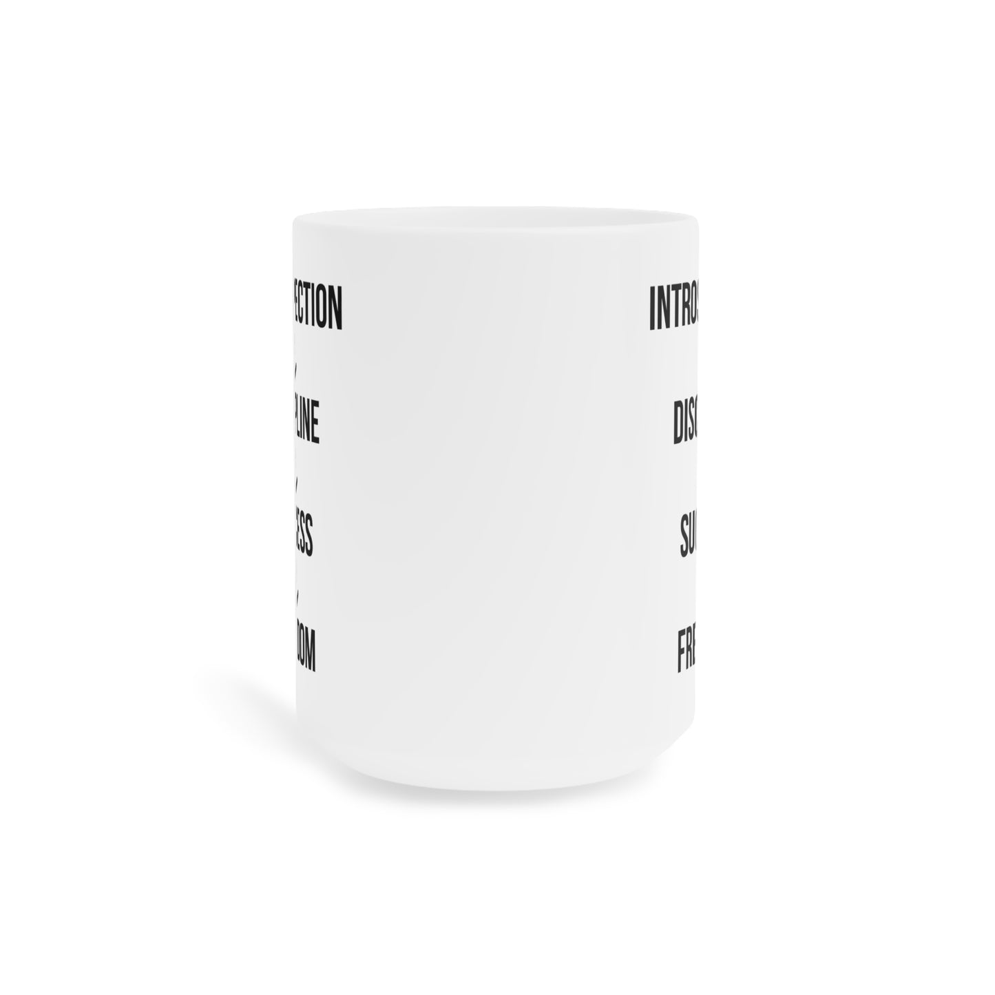 Introspection to Freedom - White Motivation Mug (CAD)