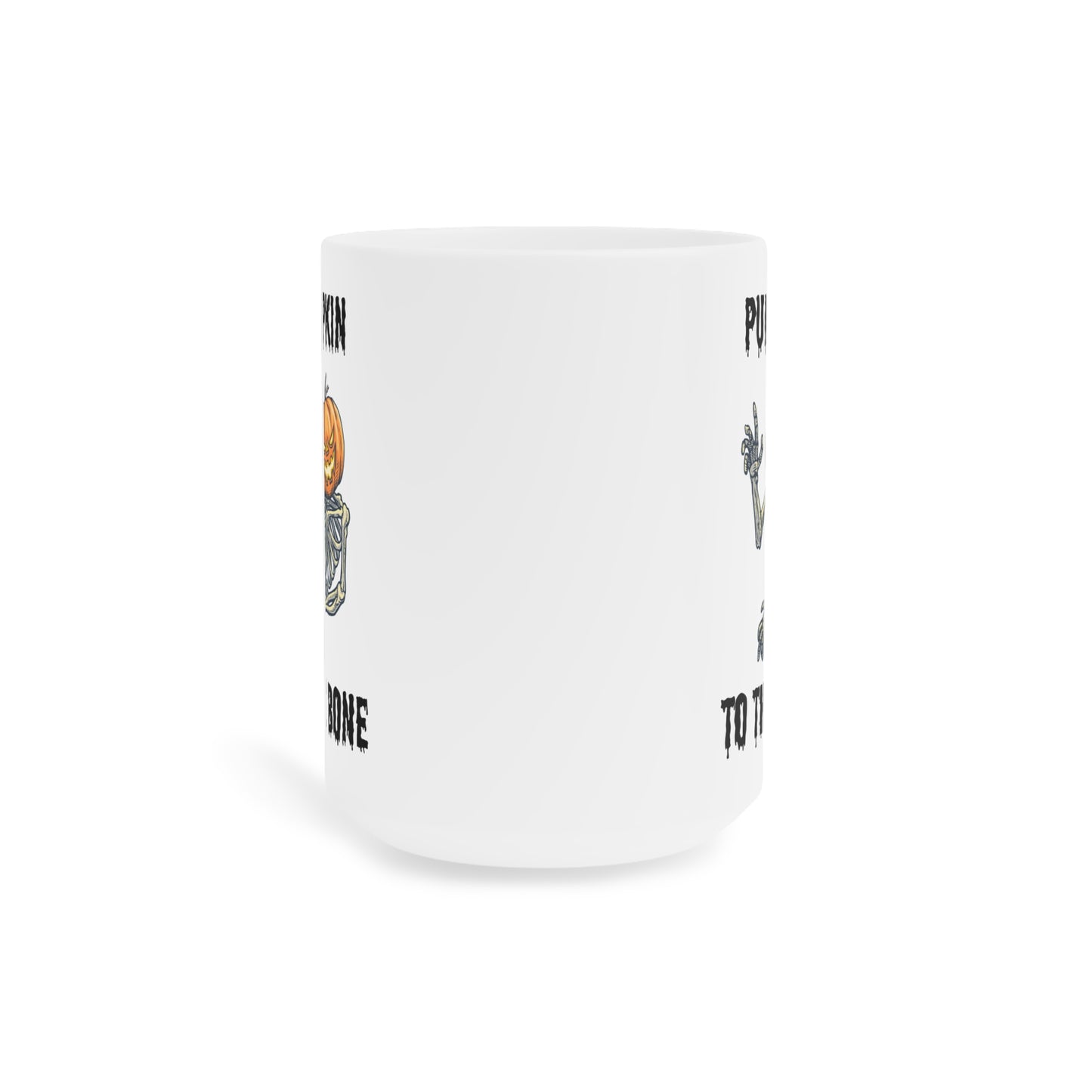 Pumpkin to the bone (1) - White Halloween Mug (CAD)