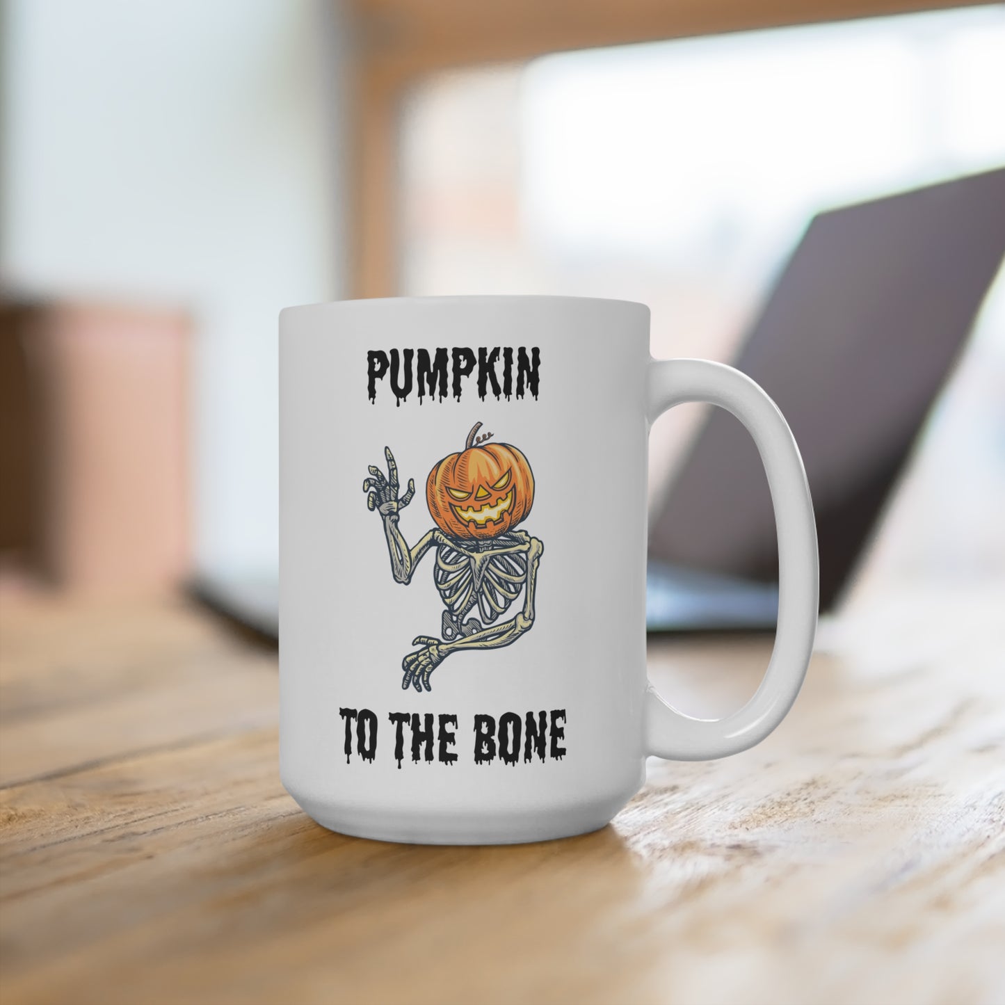 Pumpkin to the bone (1) - White Halloween Mug (CAD)