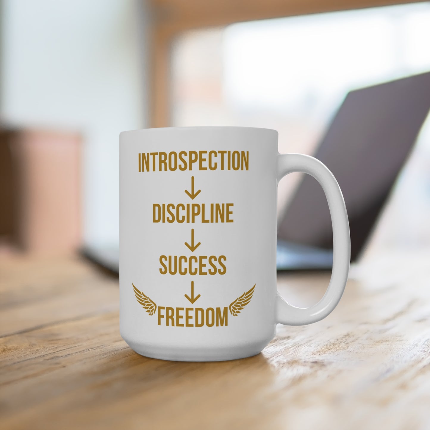 Introspection to Freedom (2) - White Motivation Mug (CAD)