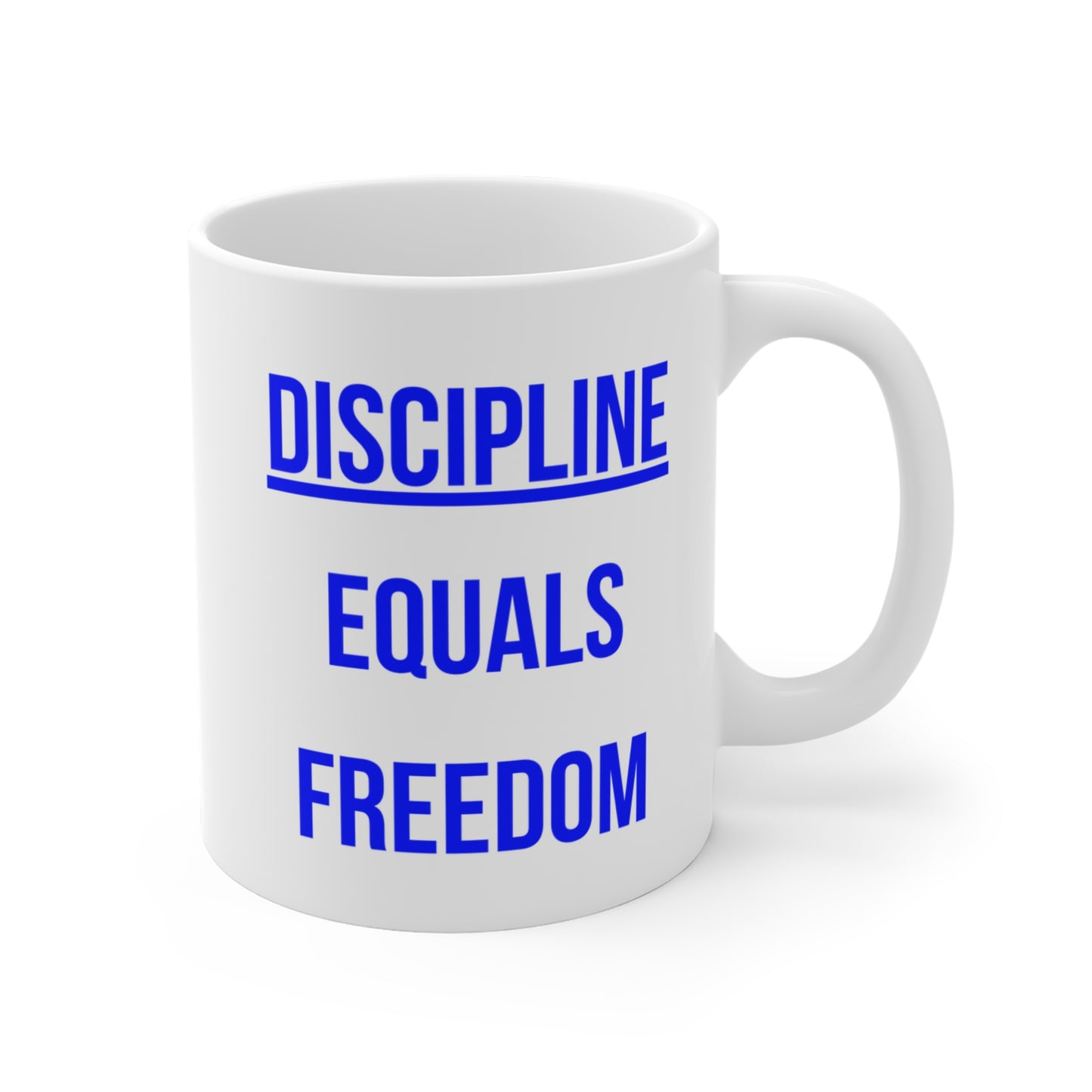 Discipline Equals Freedom (2) - White Motivation Mug (CAD)