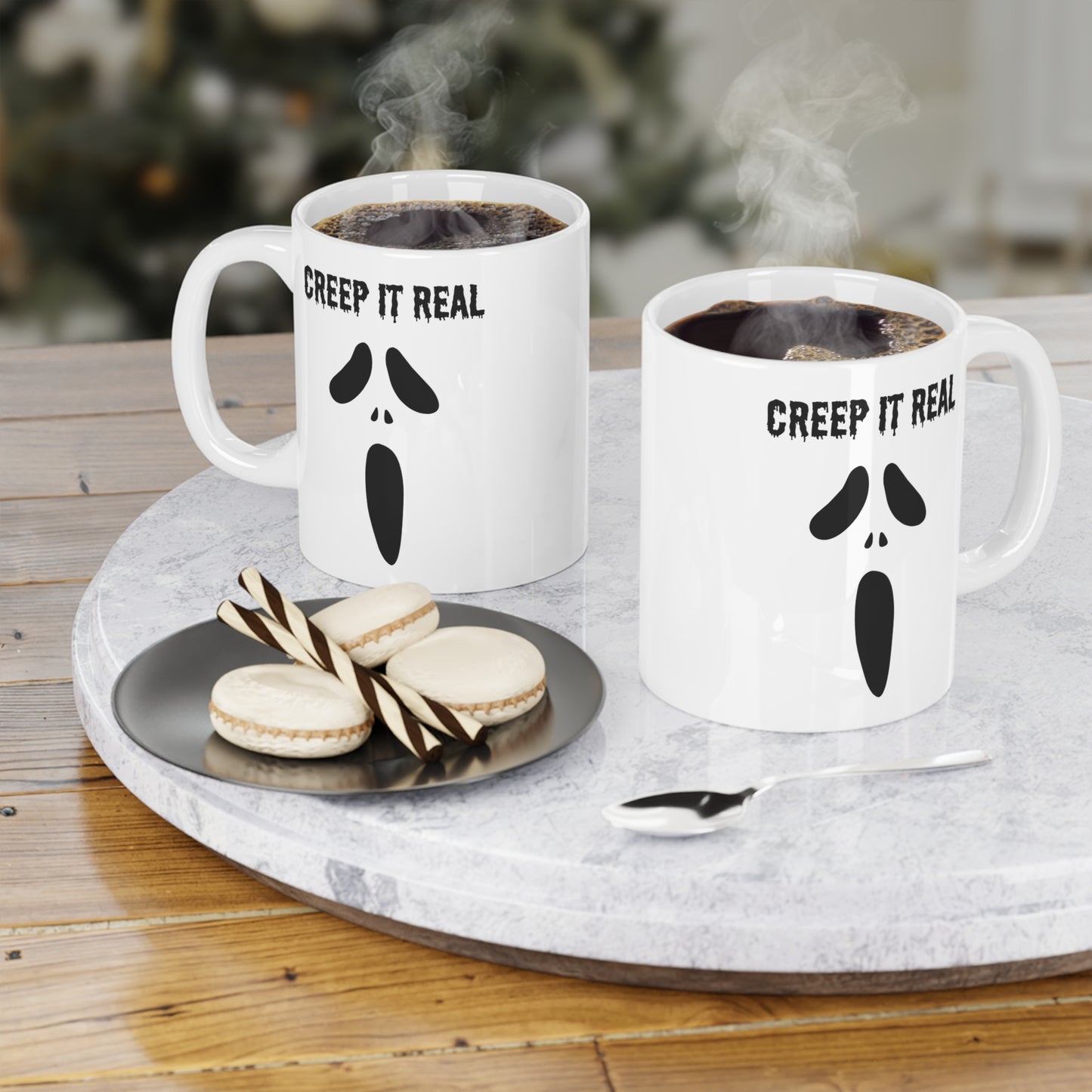 Creep it real (1) - White Halloween Mug (CAD)