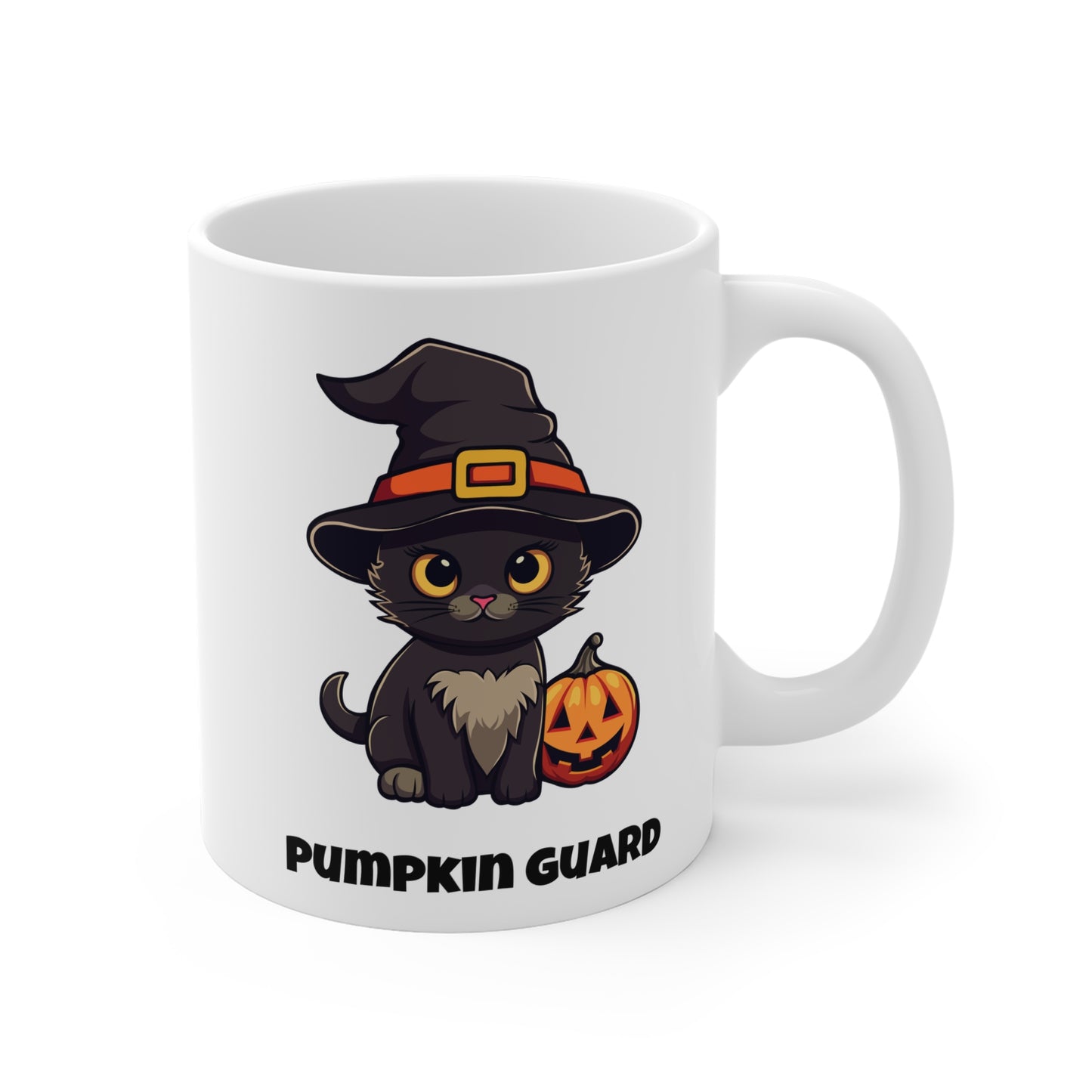 Pumpkin guard (1) - White Halloween Mug (CAD)