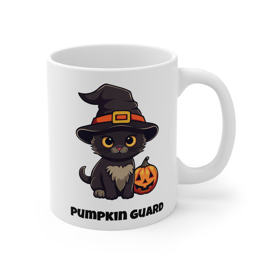Pumpkin guard (1) - White Halloween Mug (CAD)