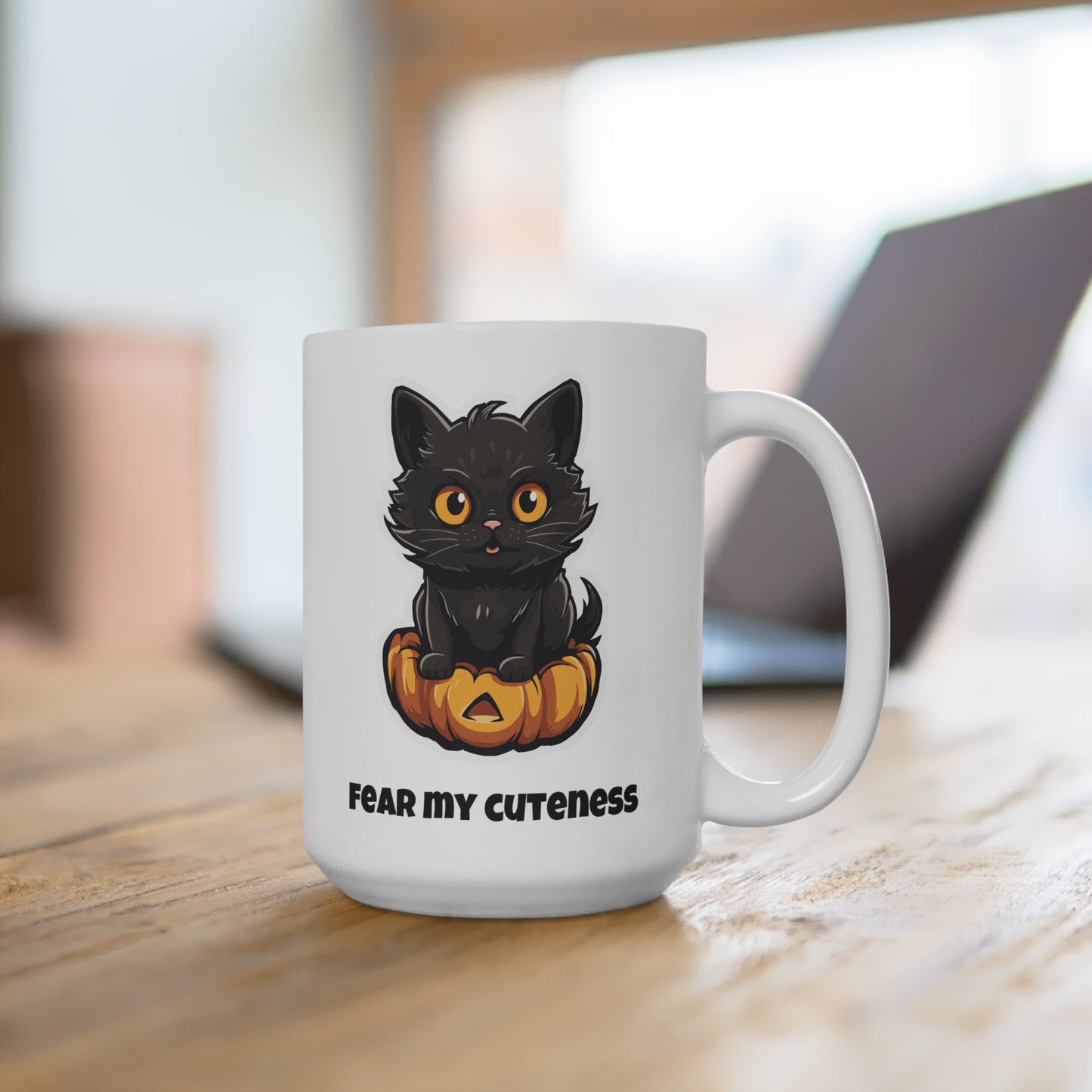 Fear my cuteness (1) - White Halloween Mug (CAD)
