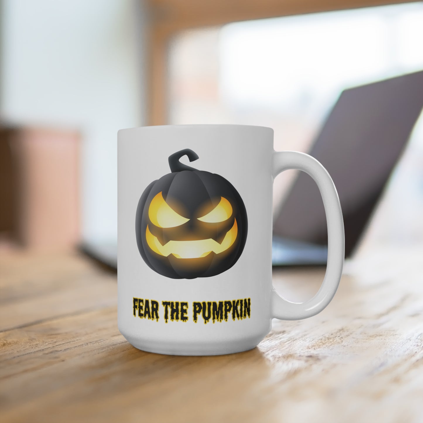 Fear de pumpkin (1) - White Halloween Mug (CAD)