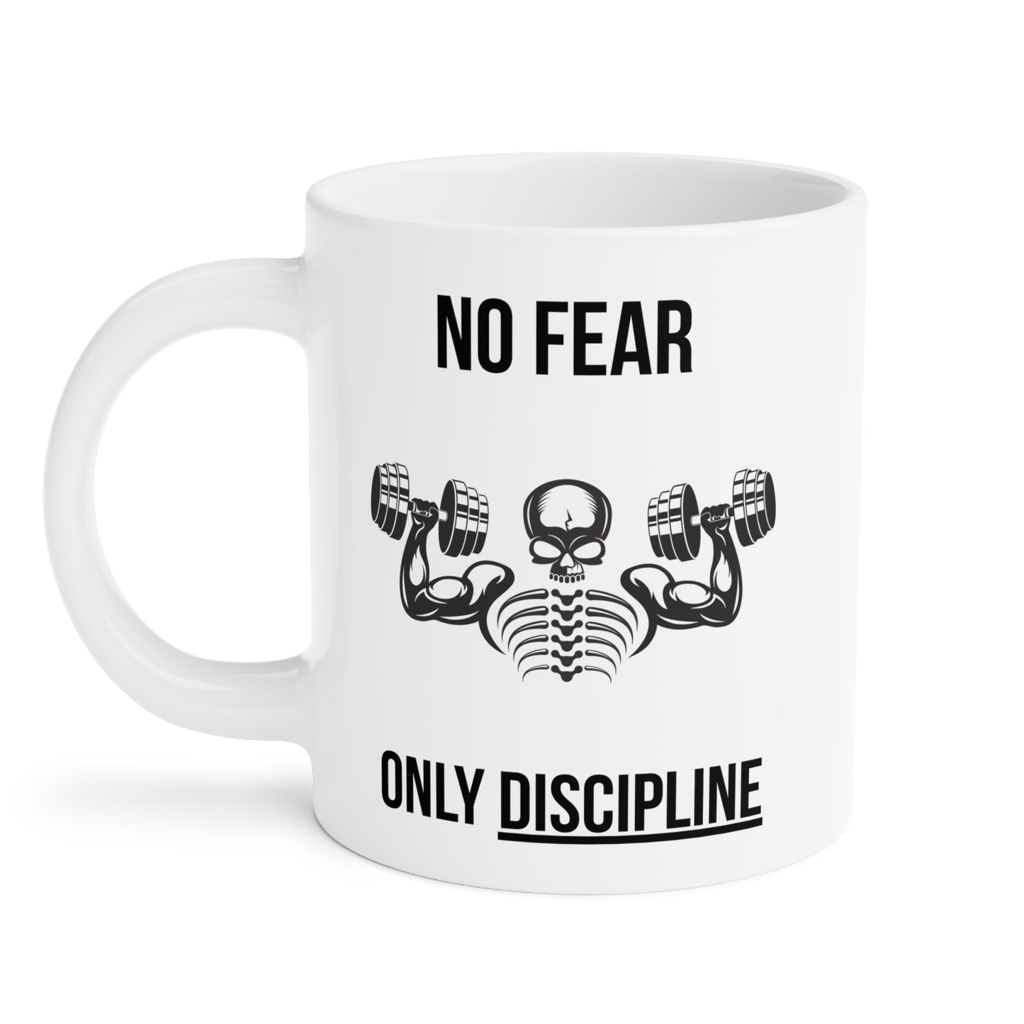 No fear, only discipline - White Halloween Mug (CAD)