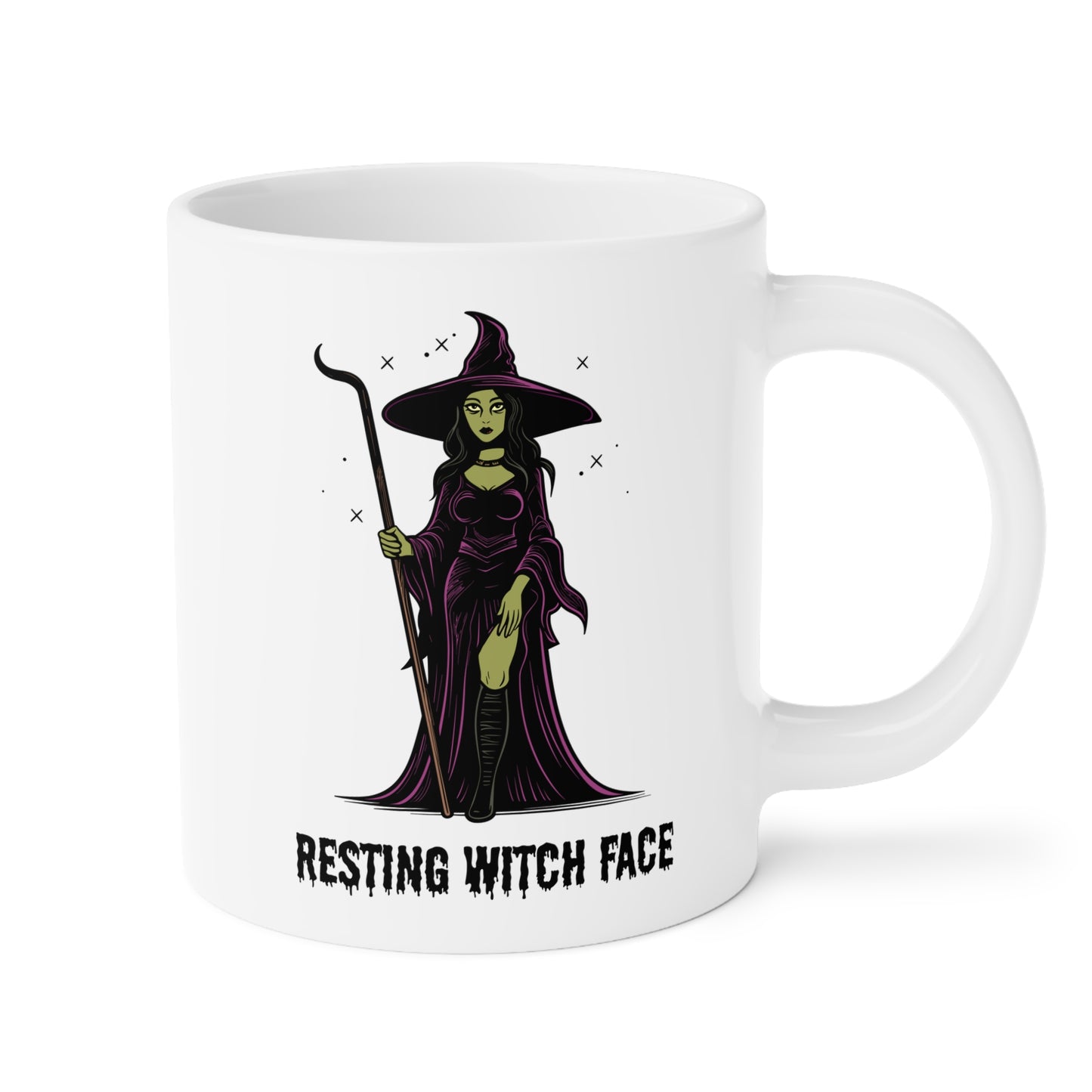 Resting witch face (1) - White Halloween Mug (CAD)