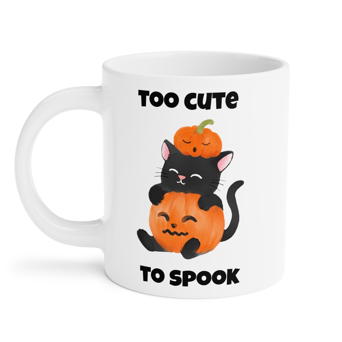Too cute to spook (1) - White Halloween Mug (CAD)