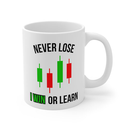 Never Lose, I Win or Learn (1) - White Trading Mug (CAD)