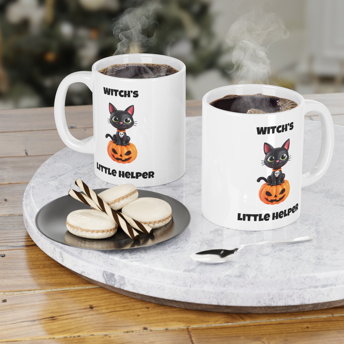 Witch's little helper (1) - White Halloween Mug (CAD)