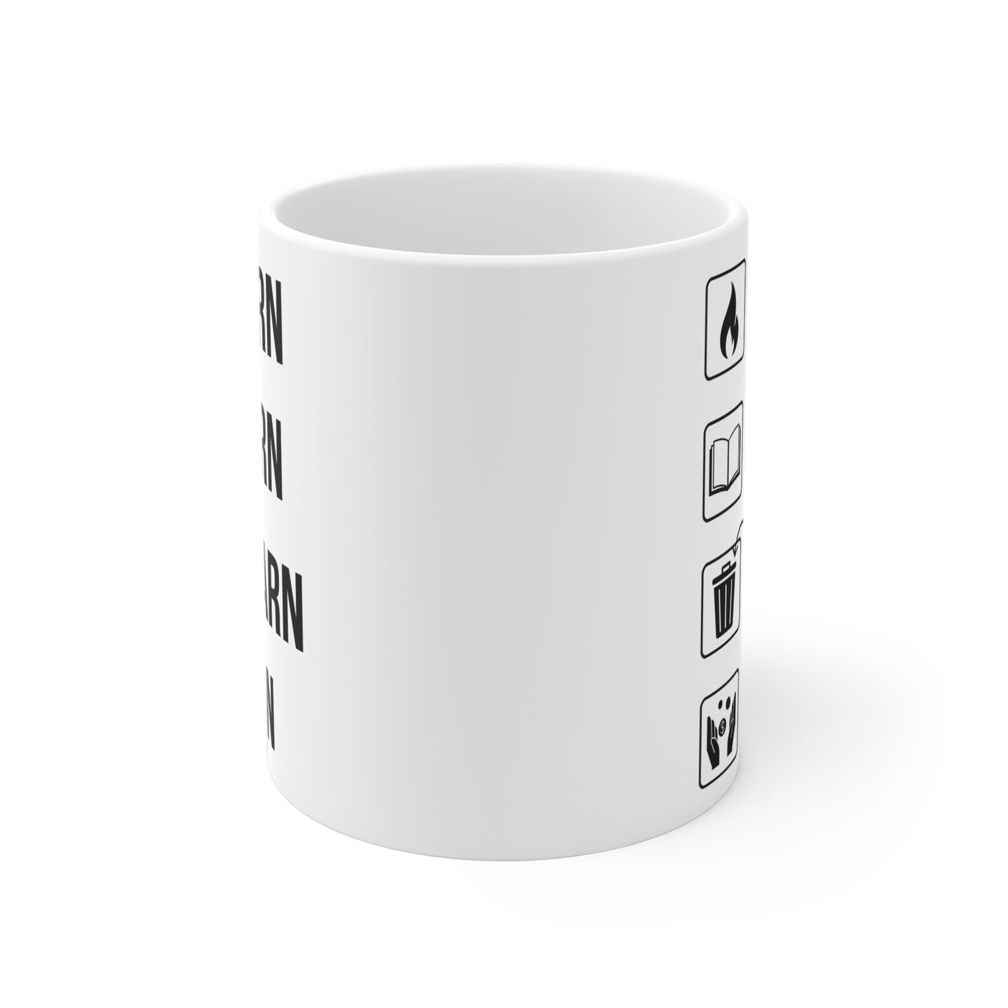 Yearn Learn Unlearn Earn (2) - White Motivation Mug (CAD)