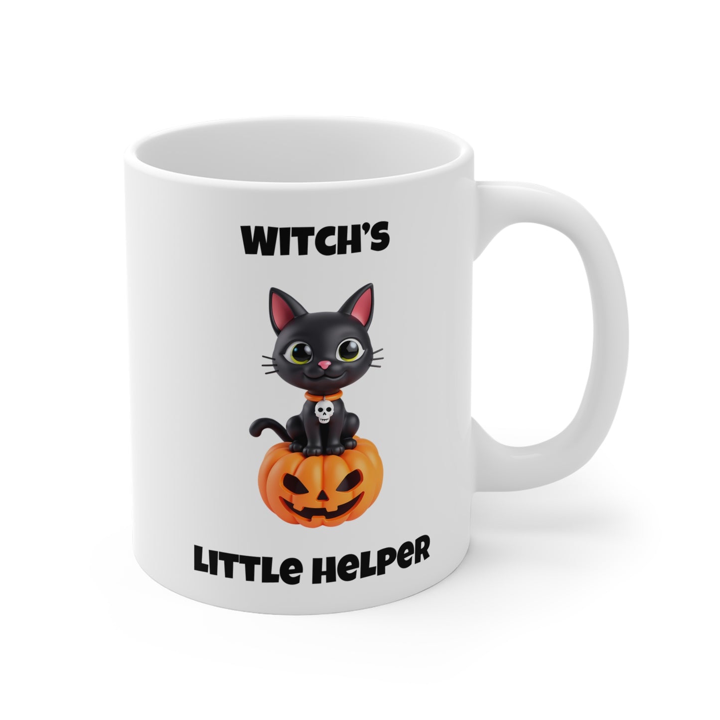 Witch's little helper (1) - White Halloween Mug (CAD)