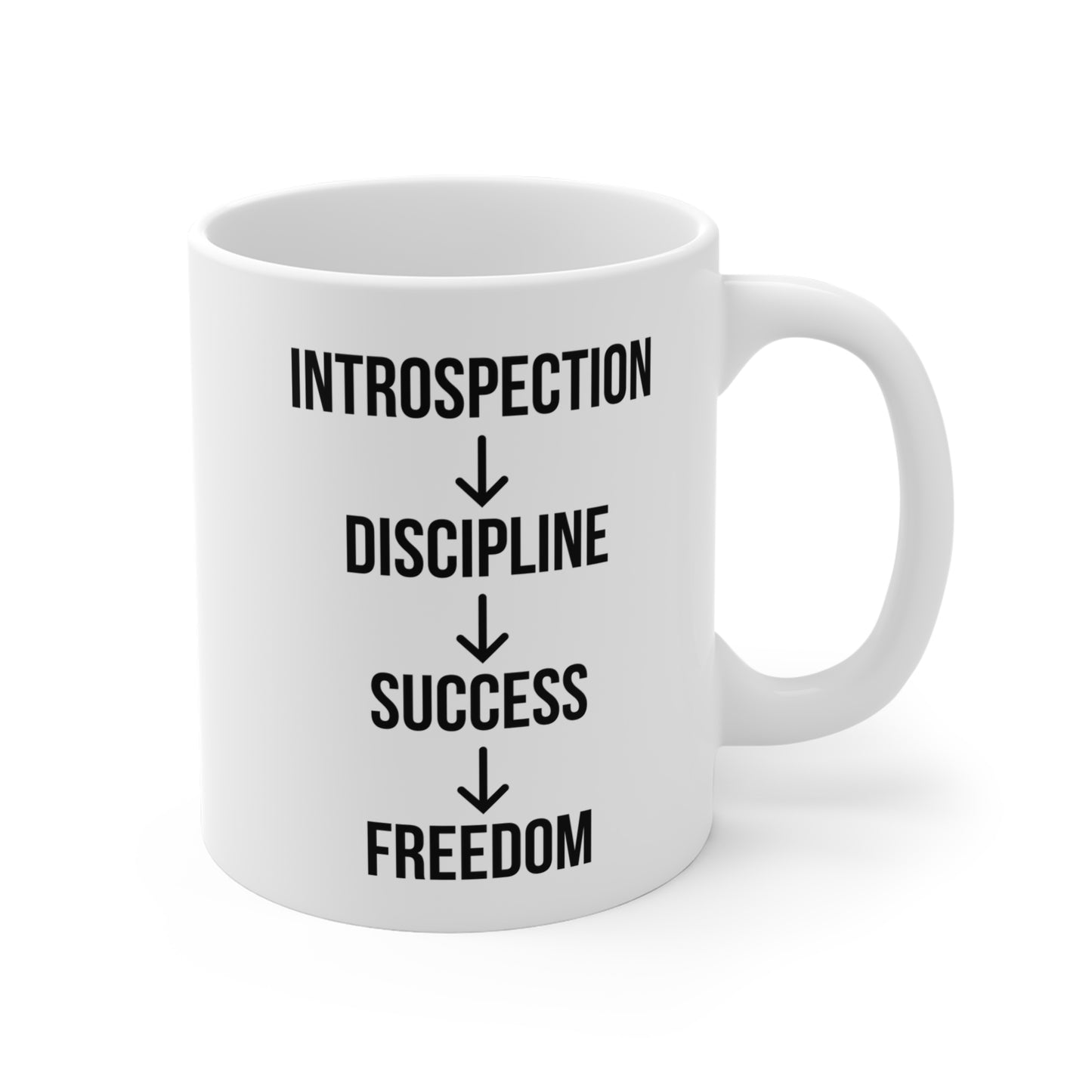 Introspection to Freedom - White Motivation Mug (CAD)
