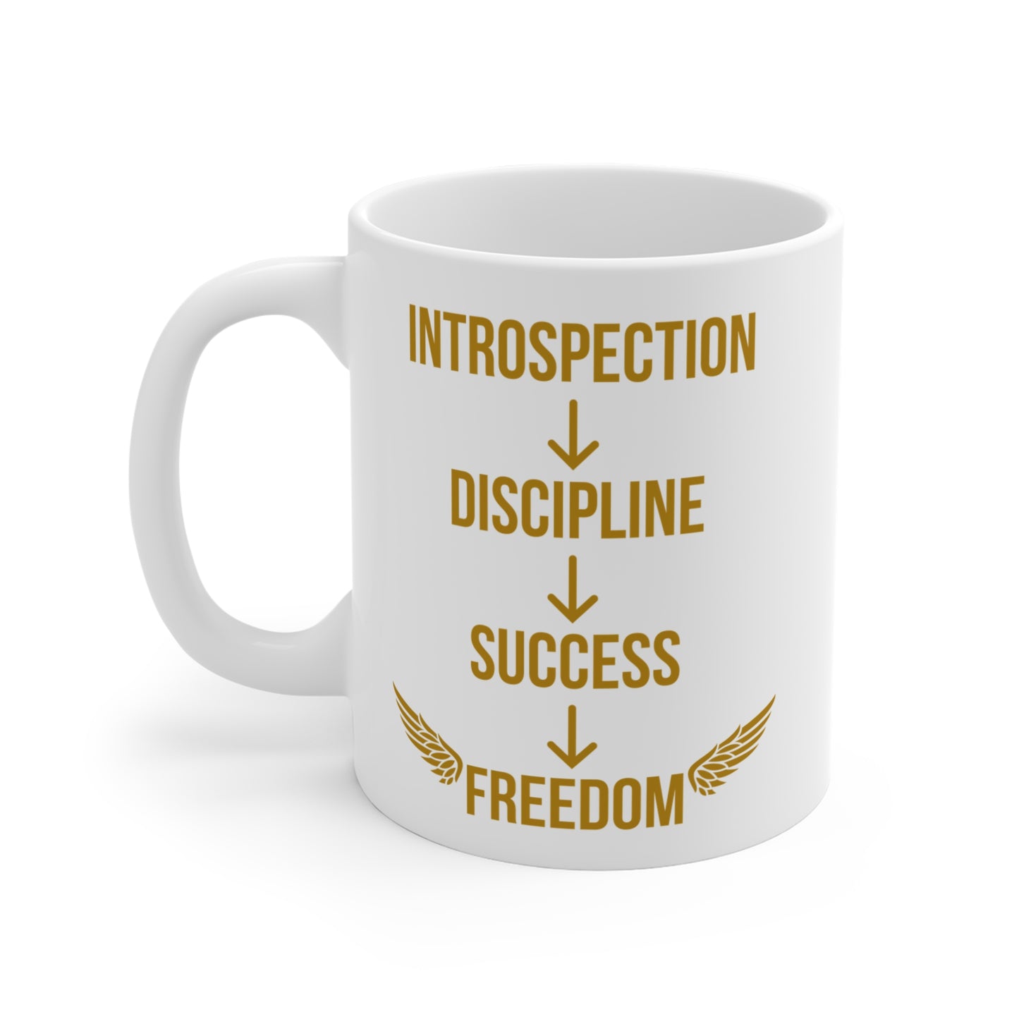 Introspection to Freedom (2) - White Motivation Mug (CAD)