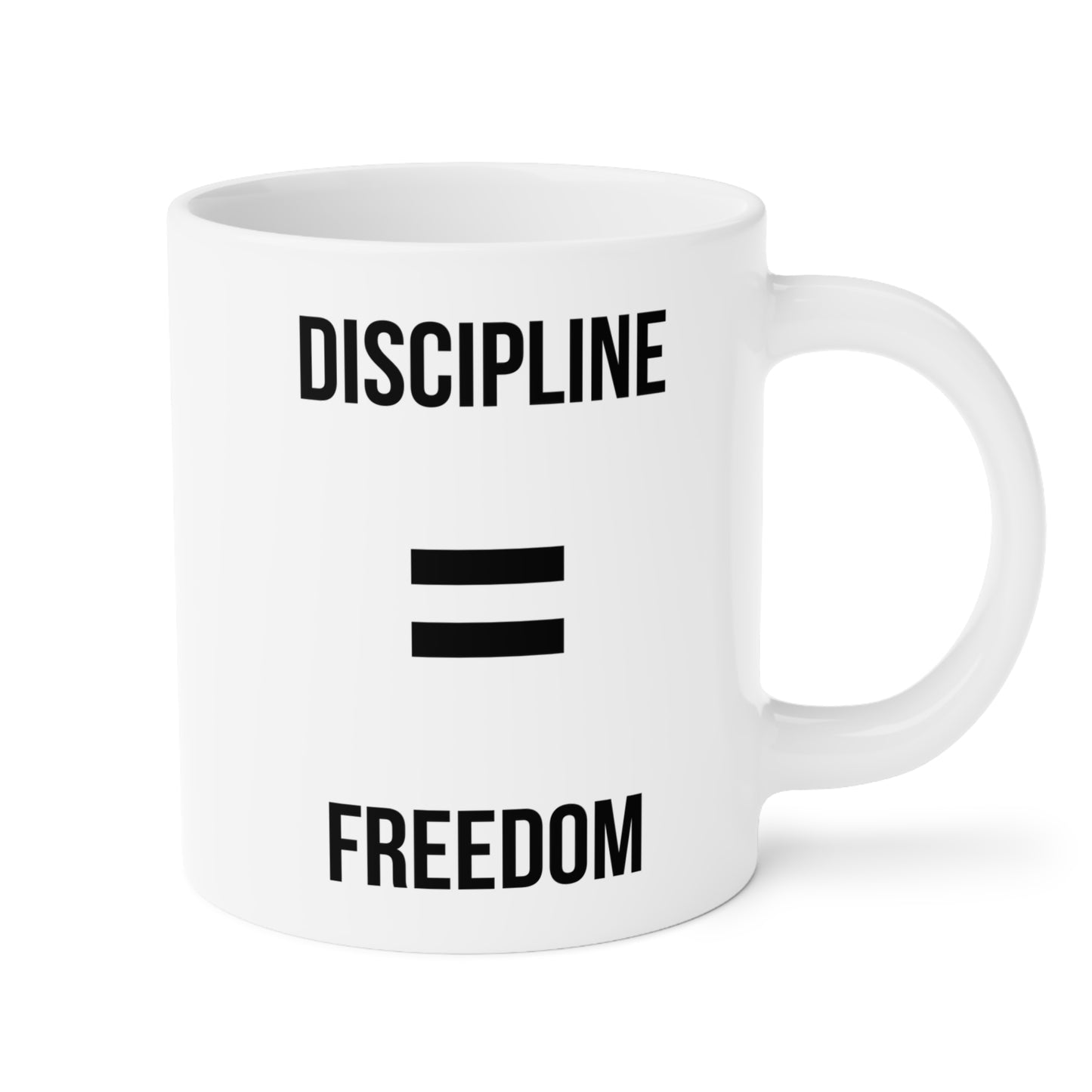Discipline Equals Freedom (3) - White Motivation Mug (CAD)