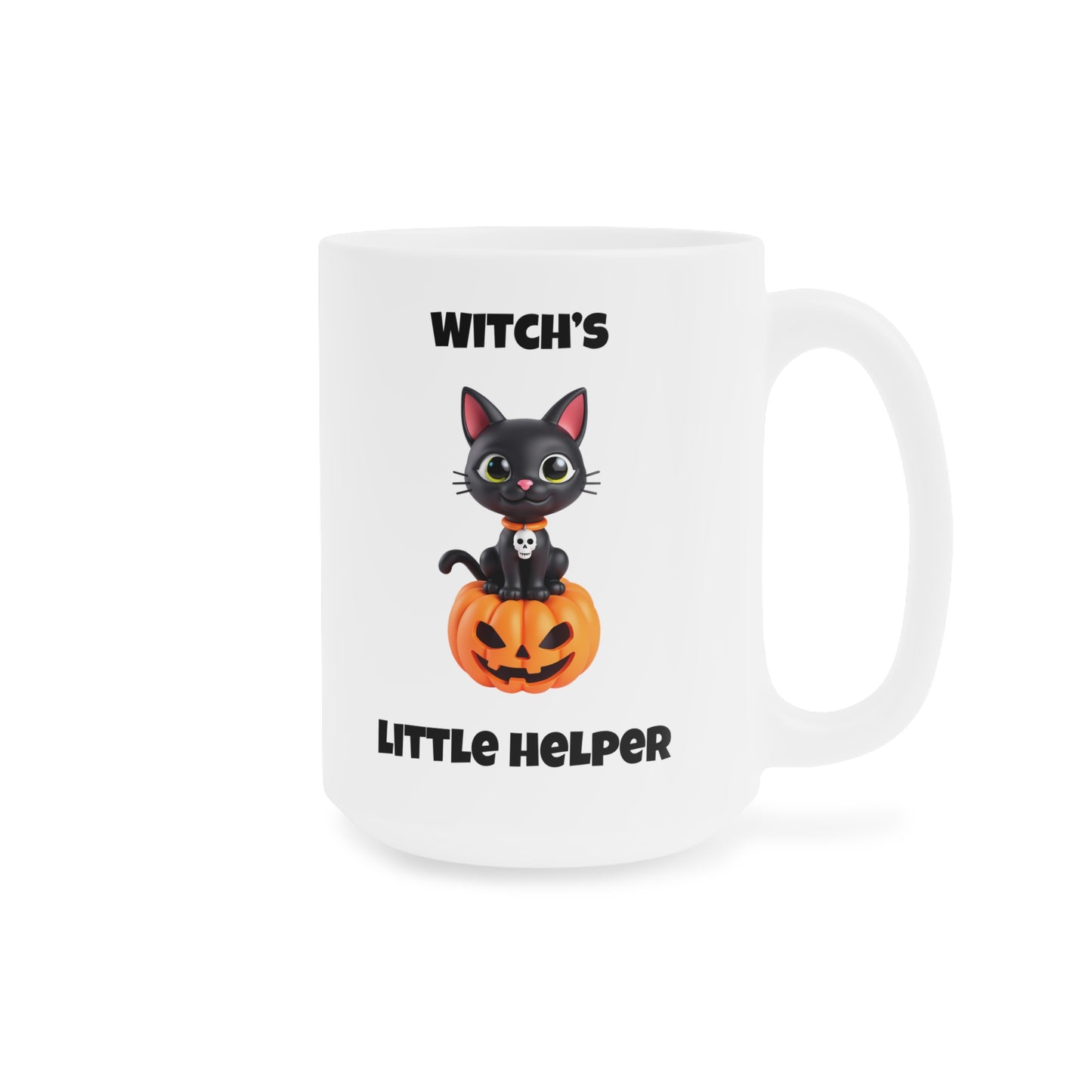 Witch's little helper (1) - White Halloween Mug (CAD)