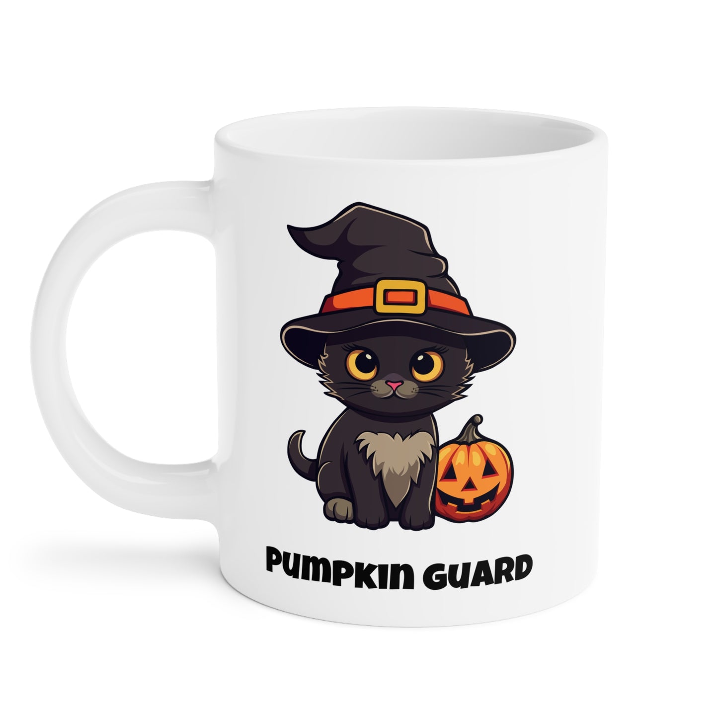 Pumpkin guard (1) - White Halloween Mug (CAD)