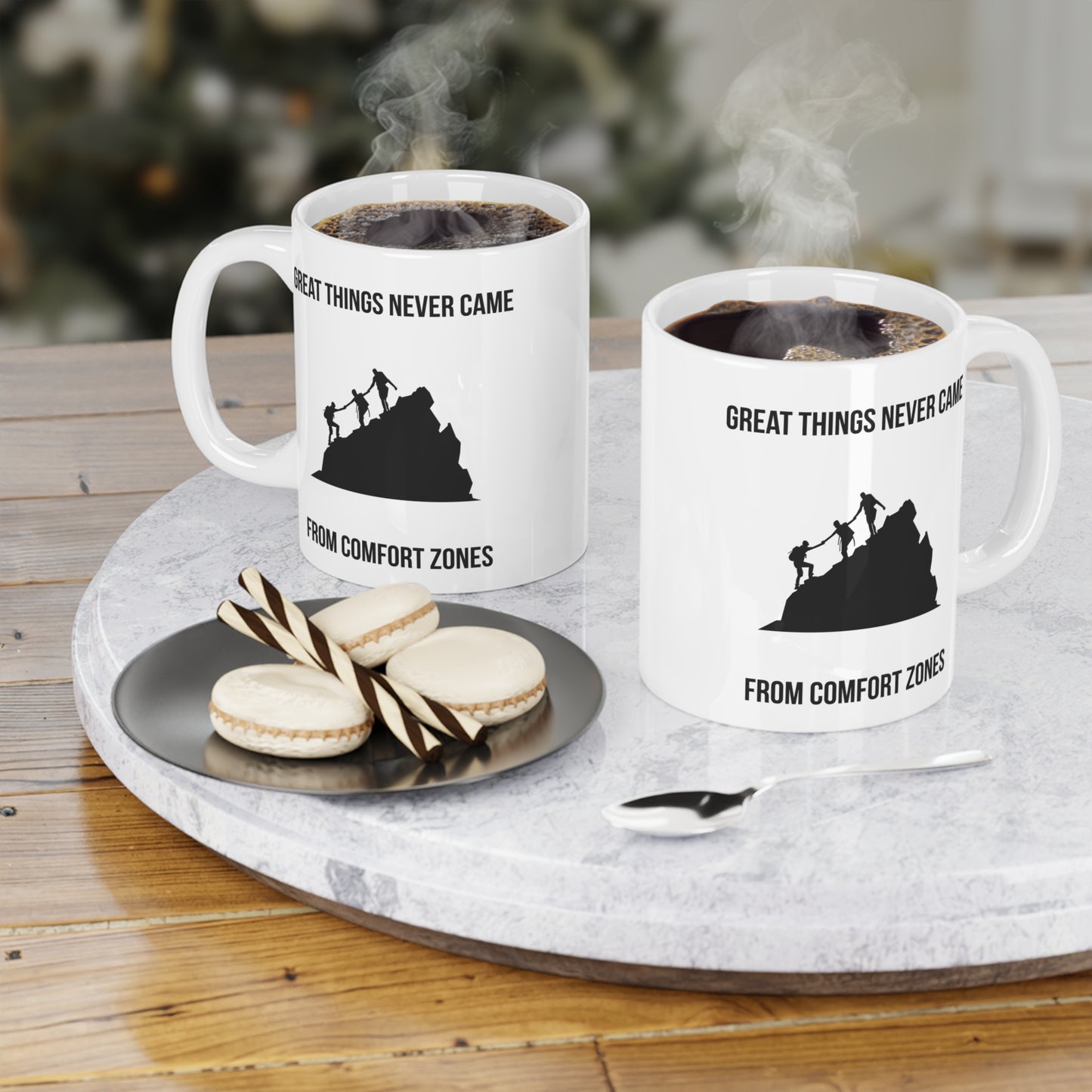 Great Things Never Came from Comfort Zone (6) - White Motivation Mug (CAD)