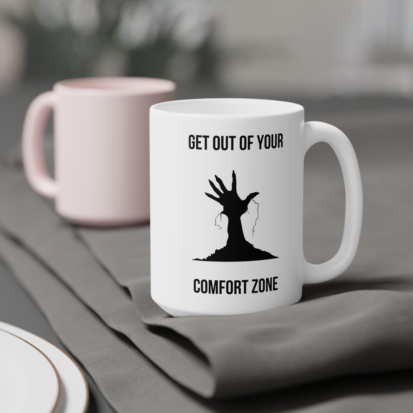 Get out of your comfort zone (1) - White Halloween Mug (CAD)