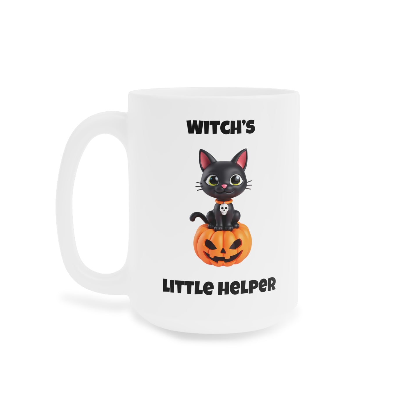Witch's little helper (1) - White Halloween Mug (CAD)