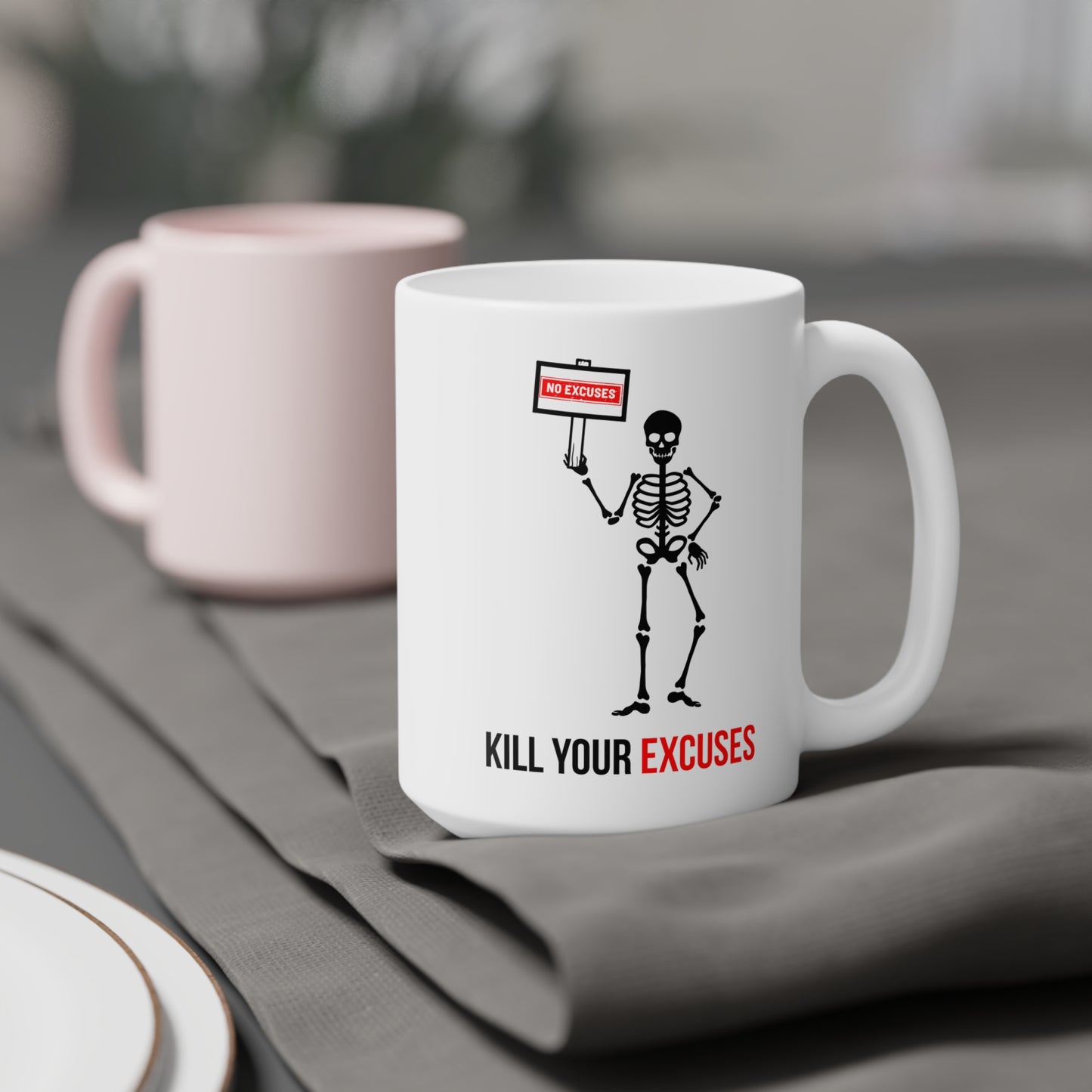 Kill your excuses (1) - White Halloween Mug (CAD)