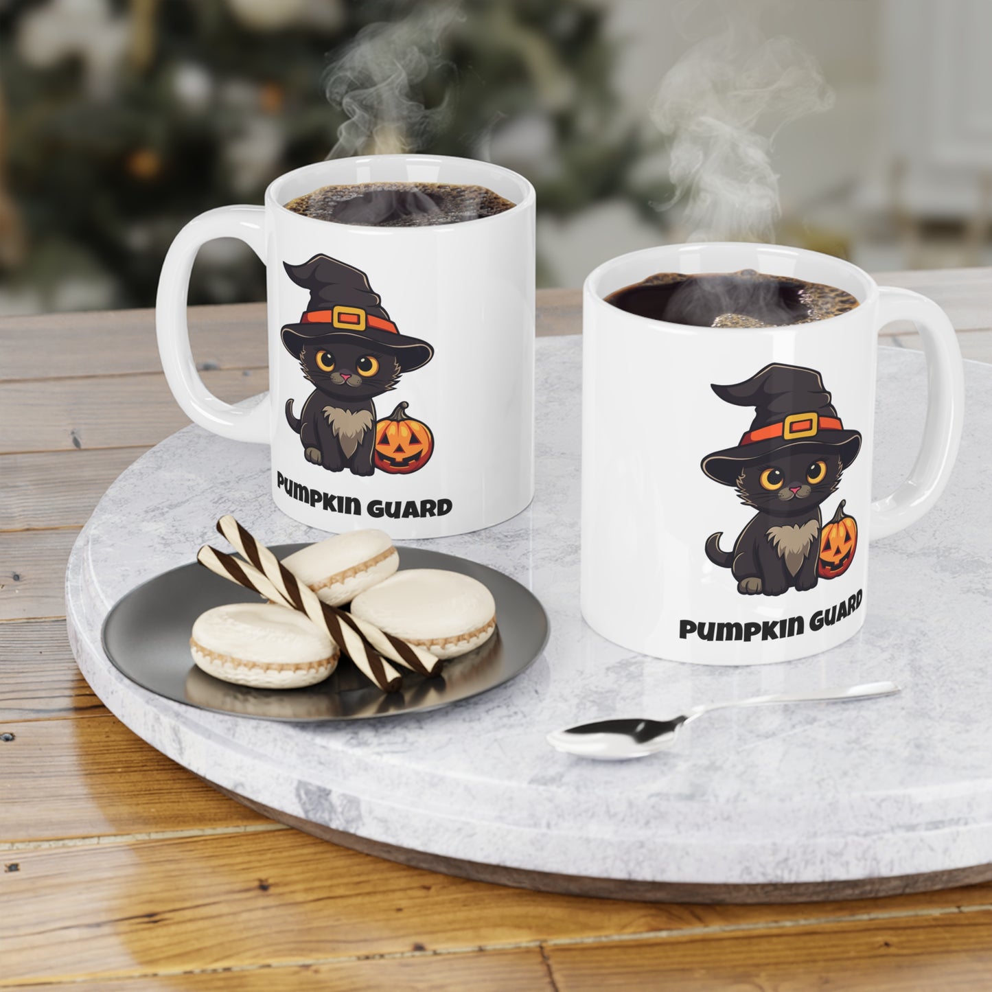 Pumpkin guard (1) - White Halloween Mug (CAD)