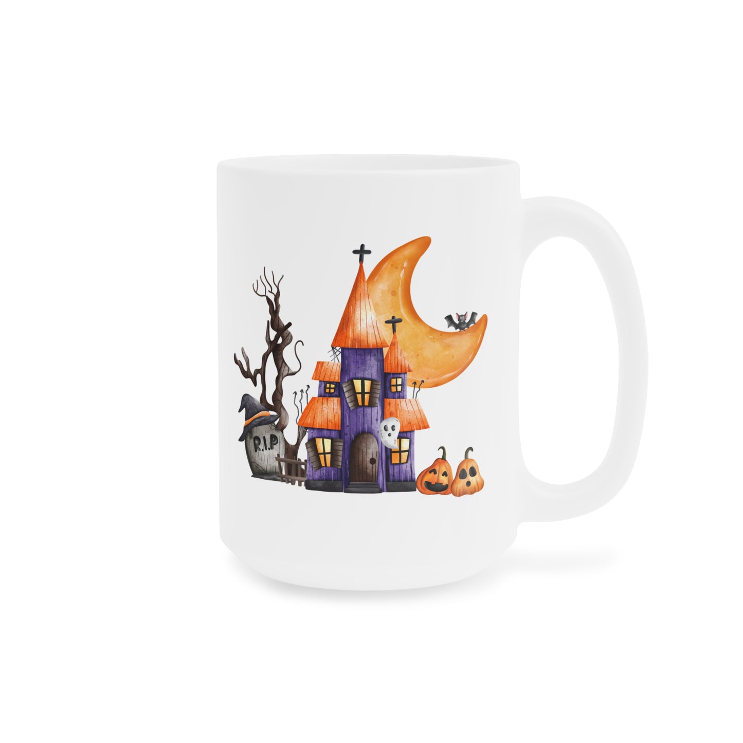 Halloween House (1) - White Halloween Mug (CAD)