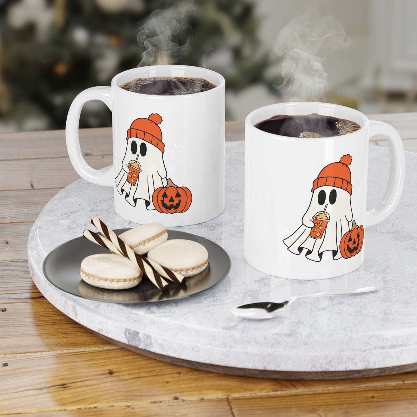 Ghost (1) - White Halloween Mug (CAD)